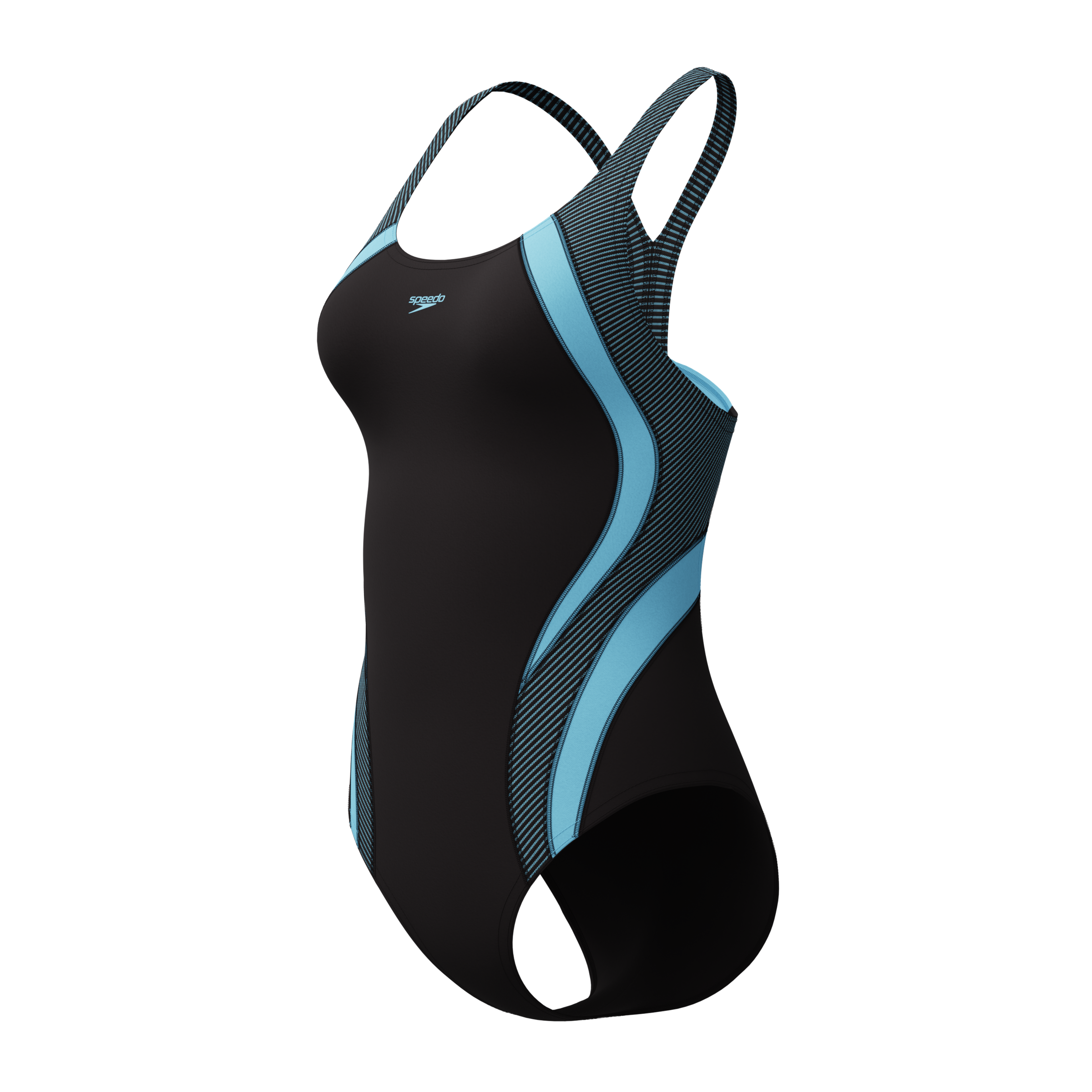Speedo Maillot de bain »QUANTUM RIB SPLICE 1PC BLK/LTBLU«