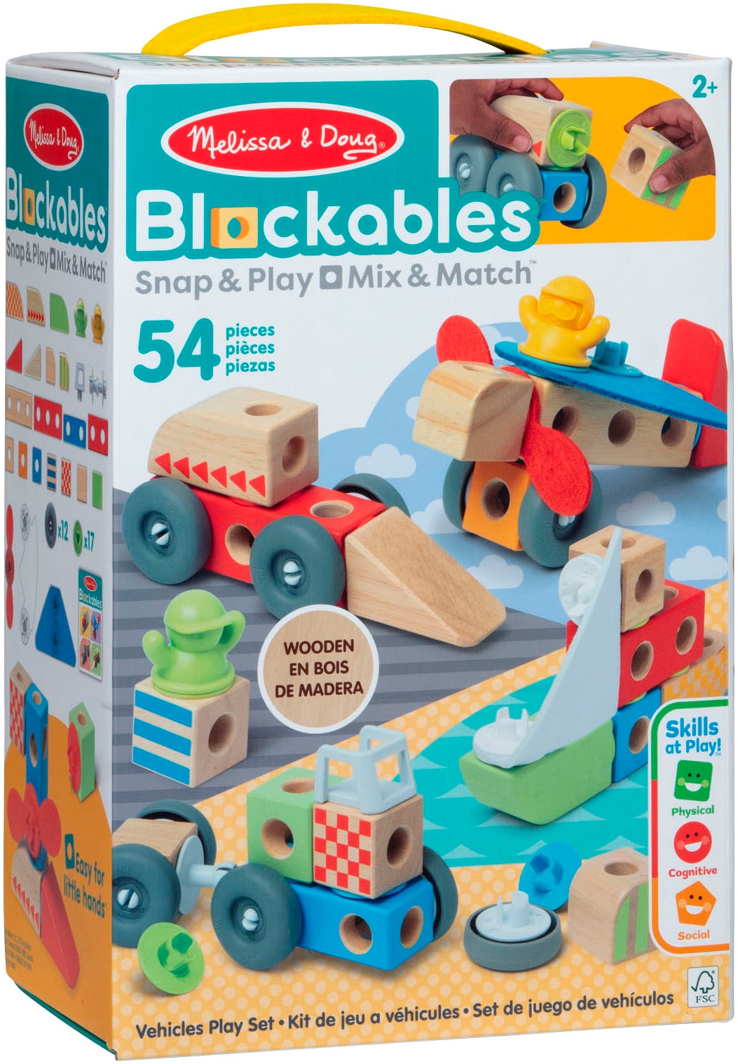 Spin Master Spielbausteine »Melissa & Doug Blockables Fahrzeuge«