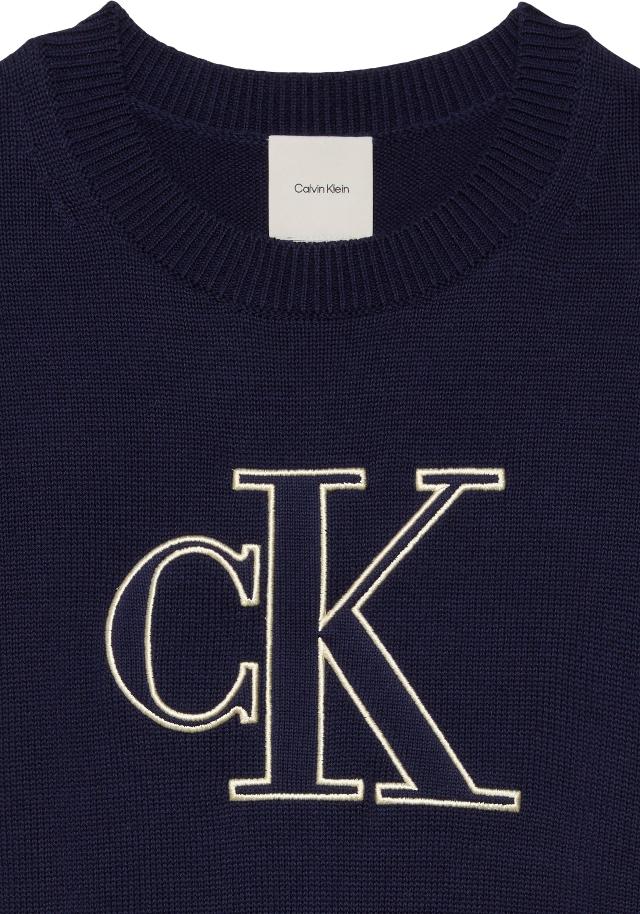 Calvin Klein Jeans Pull à manches courtes Regular fit, mit Logoschriftzug