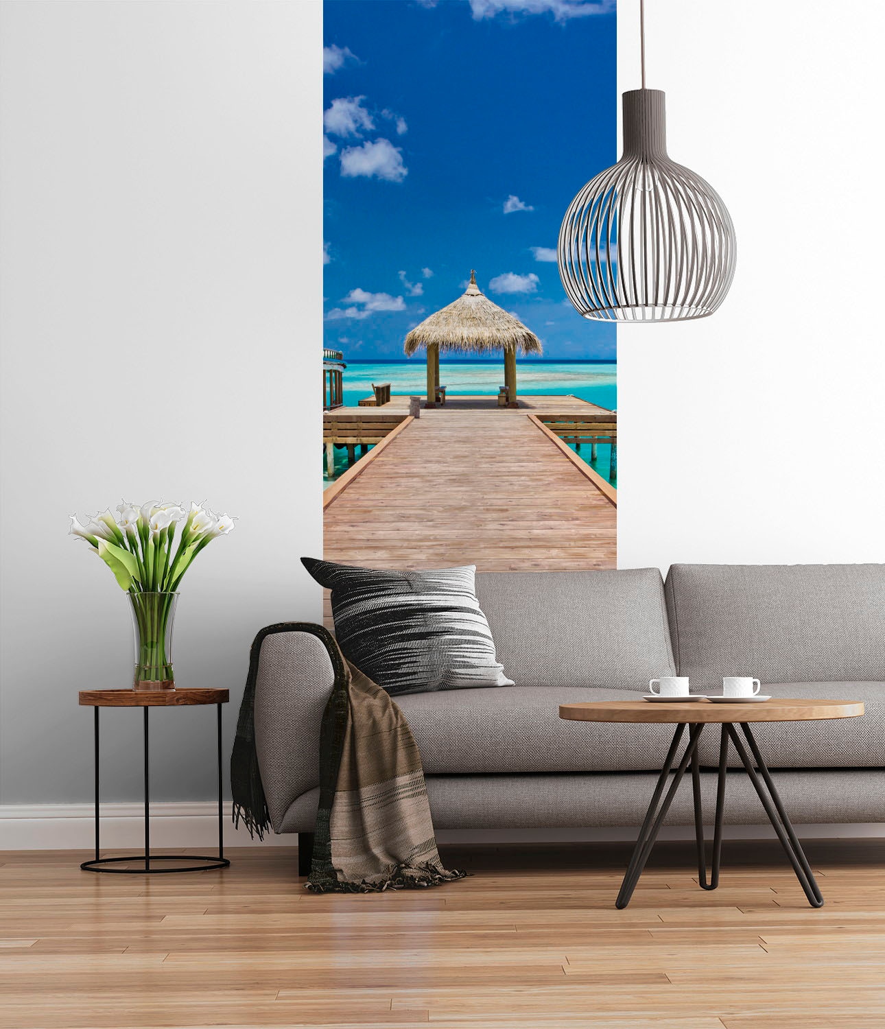 Image of Komar Fototapete "Digitaldruck Vlies - Beach Resort - Grösse 100 x 280 cm" bedruckt glatt Wohnzimmer, Schlafzimmer