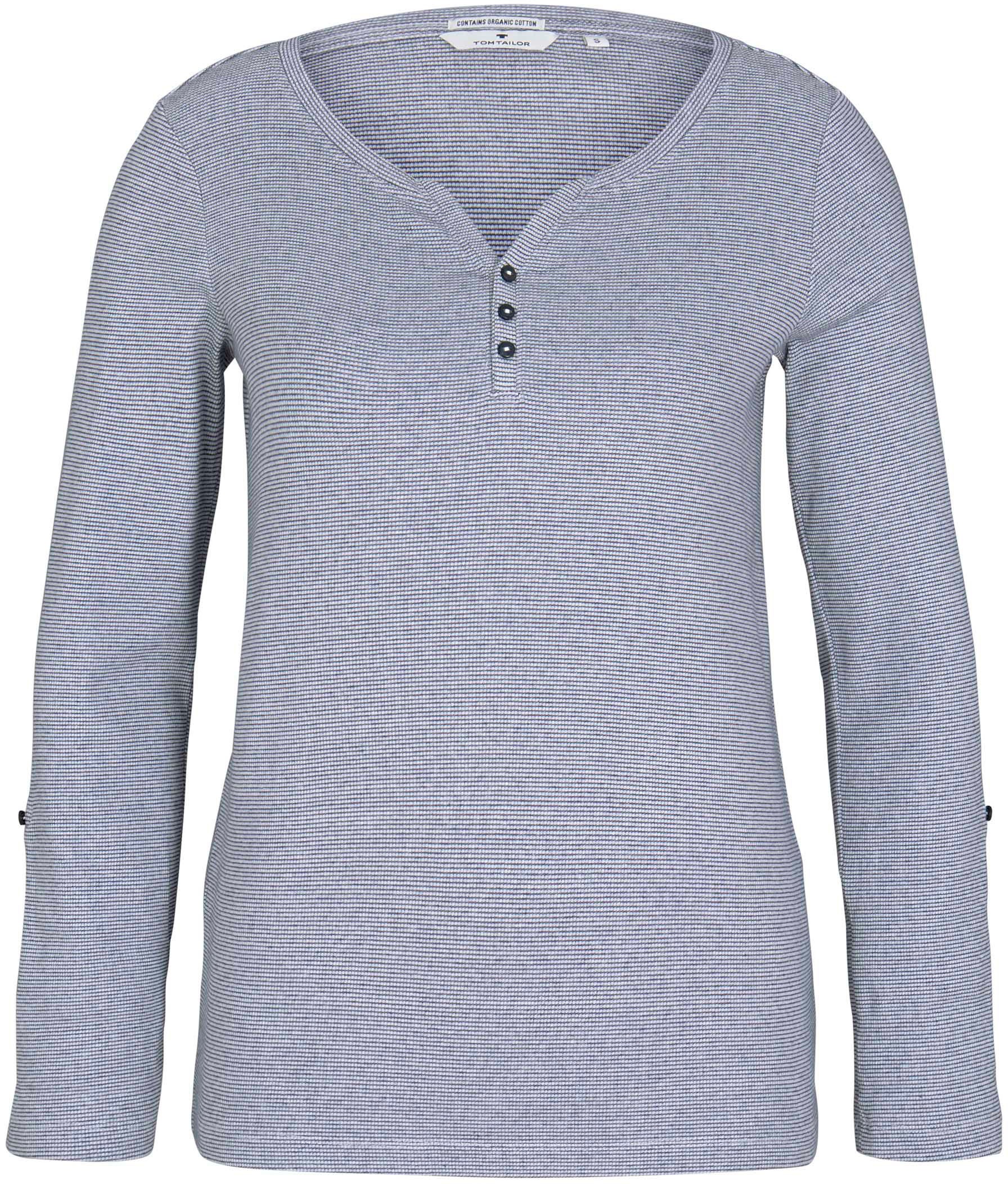 TOM TAILOR Langarmshirt, mit Henley-Ausschnitt