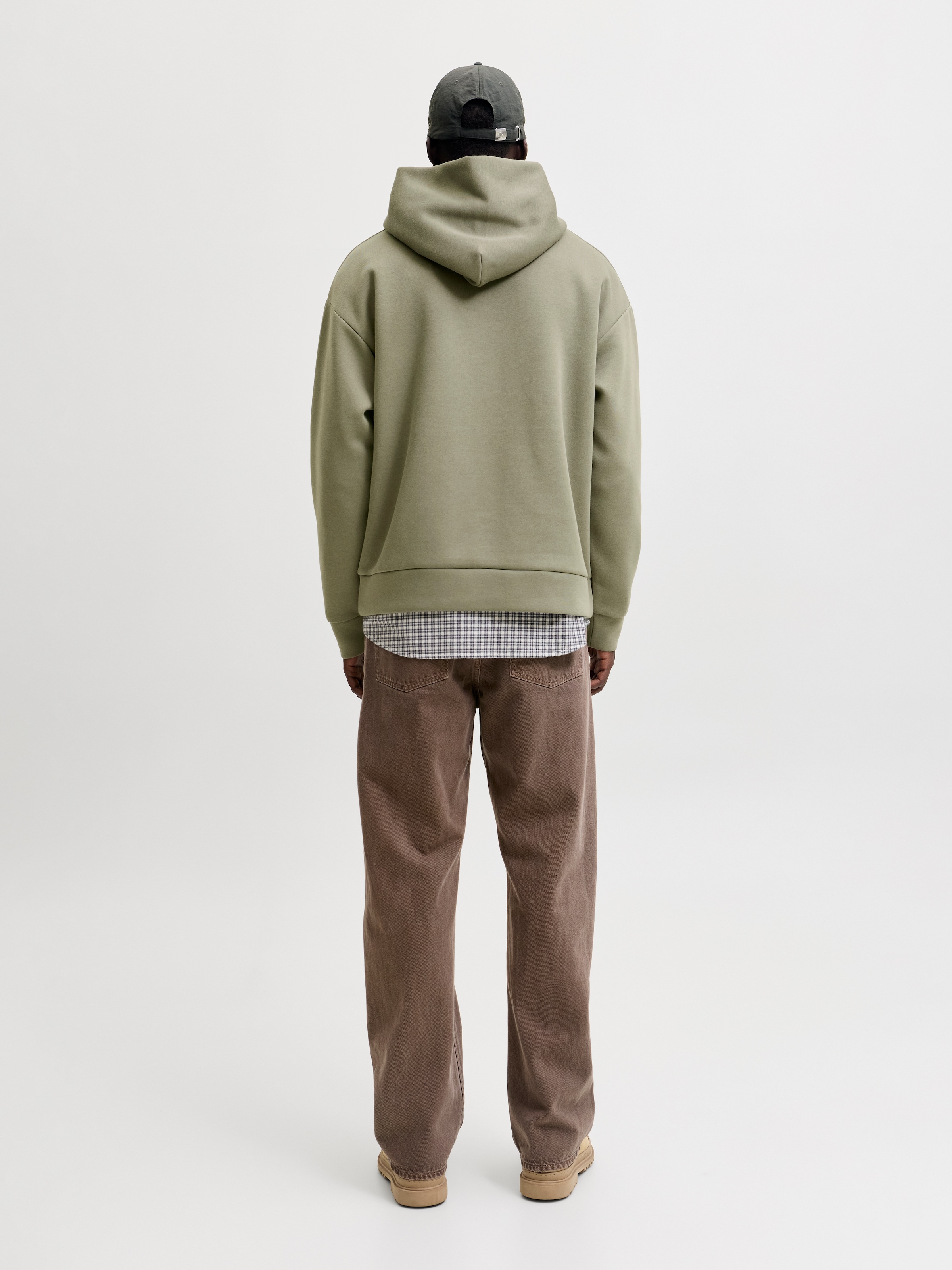 Jack & Jones Kapuzensweatshirt »JJEBARRON SWEAT HOOD NOOS«, Materialmix, relaxed fit
