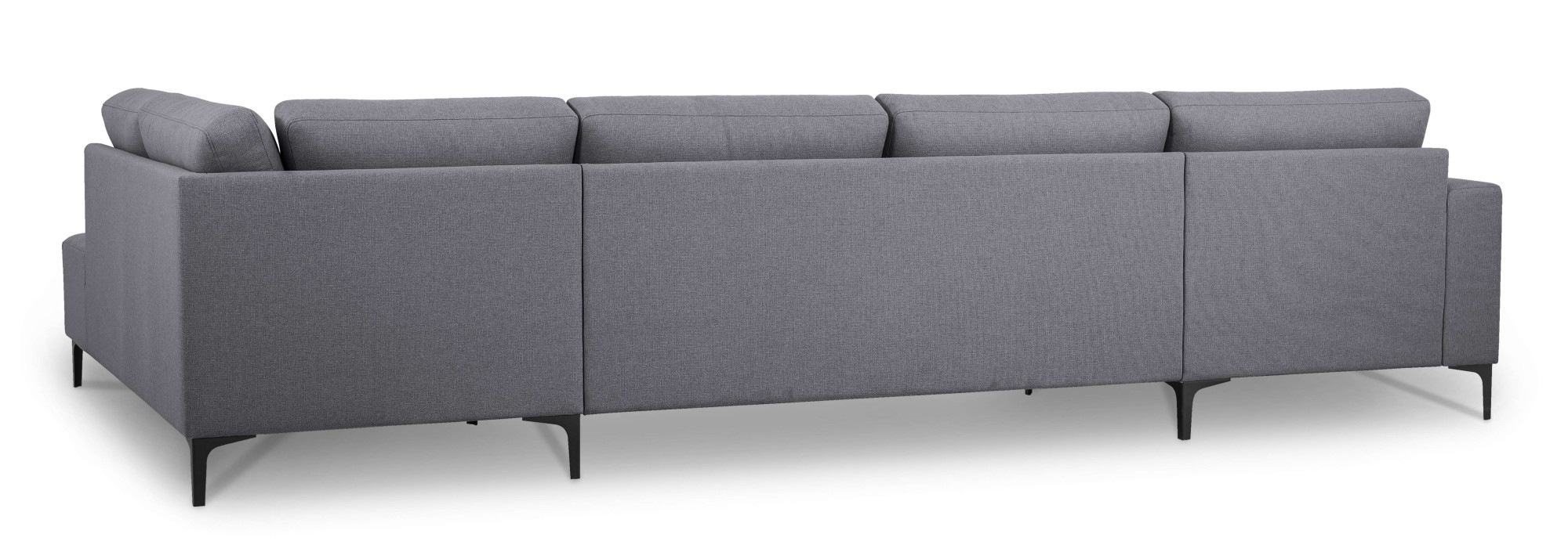 Home affaire Wohnlandschaft »Tournon U-Form, XXL Sofa, Breite 333 cm, Webstoff, Chenille«, Designsofa im nordischen Stil, Wellenunterfederung, Metallfüsse