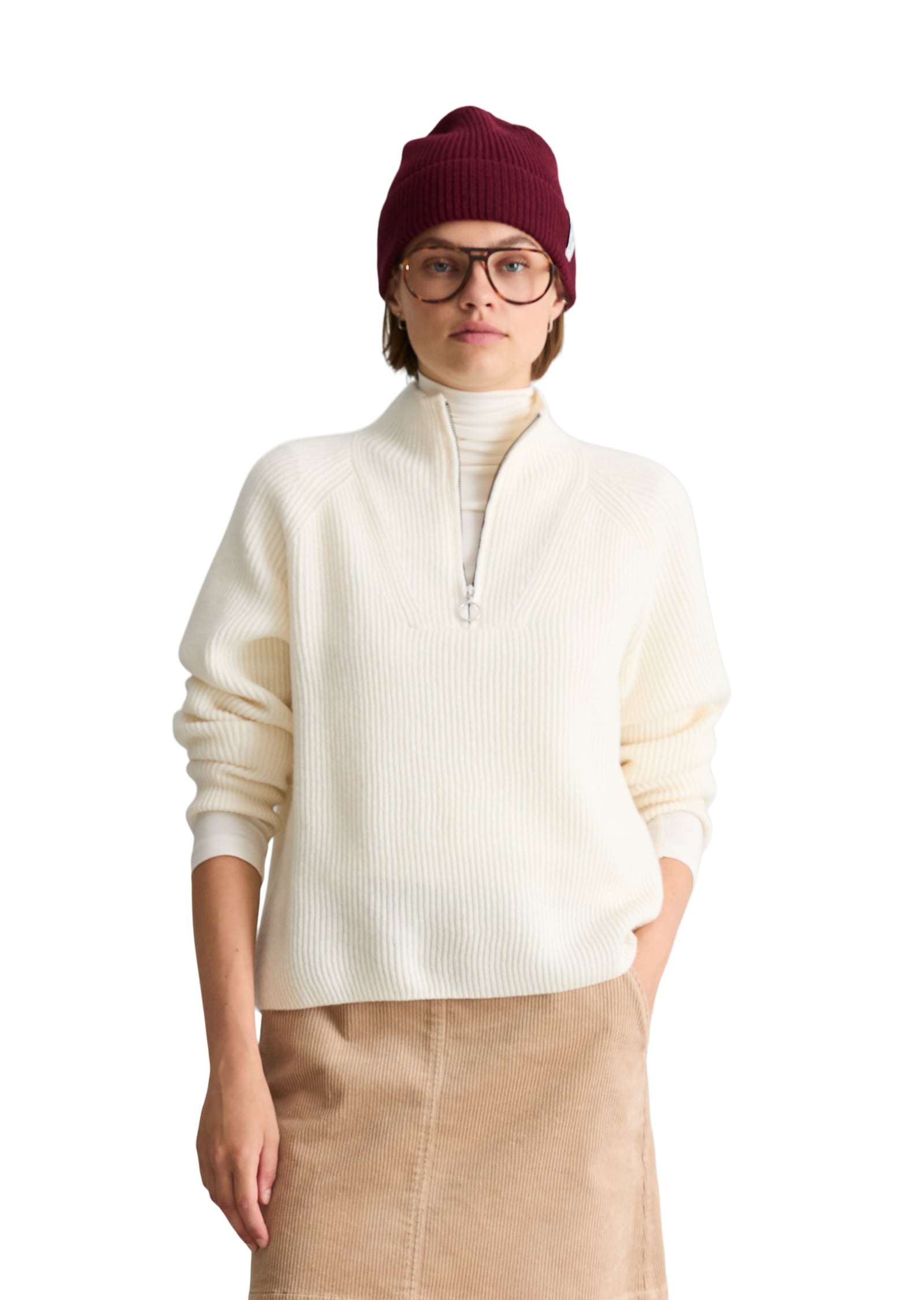 Image of Marc OPolo DENIM Troyer regular mit weicher Haptik, reine Wolle