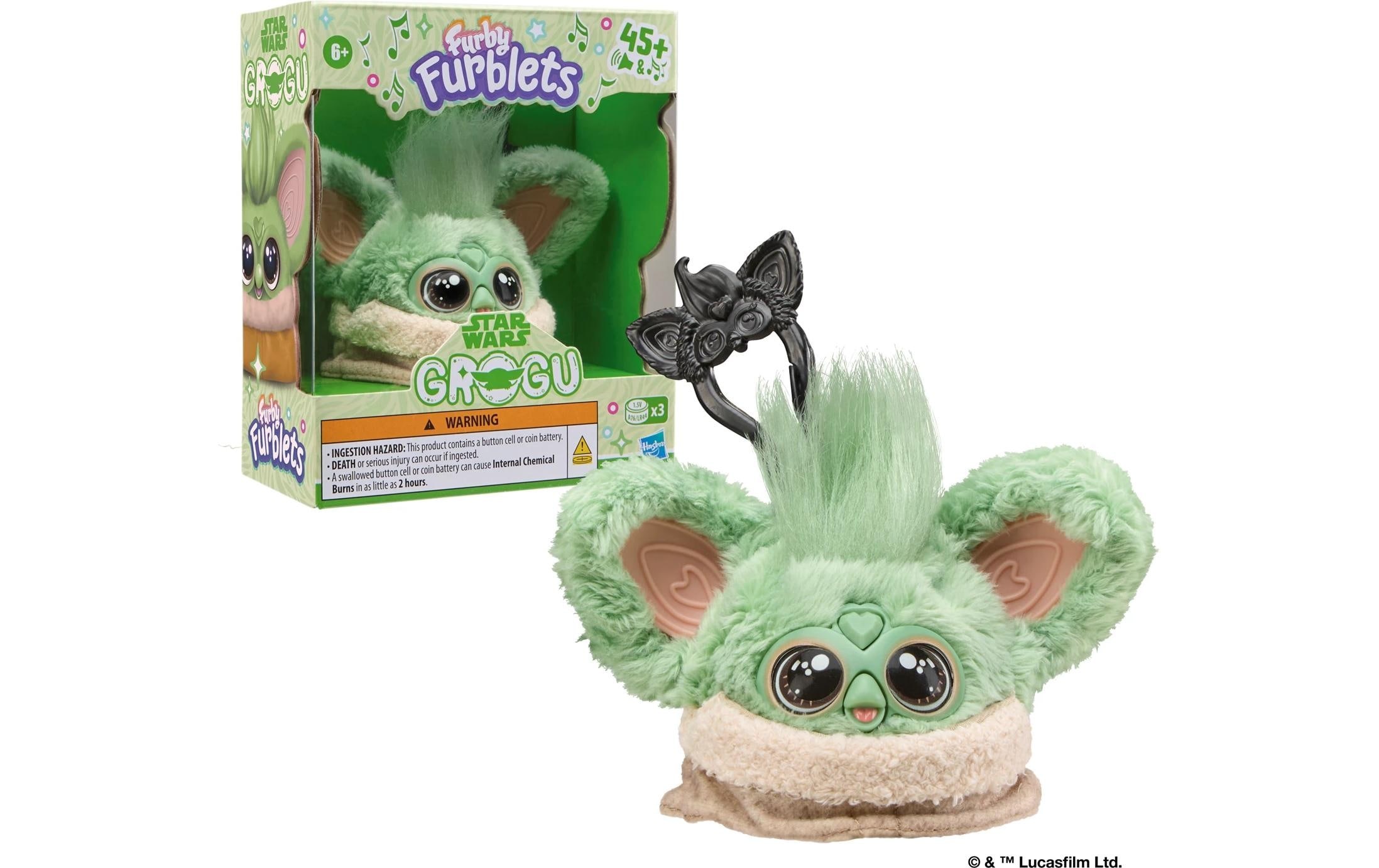 Image of Plüschfigur "Furby Furblets Grogu" mit abnehmbarem Schlüsselanhänger