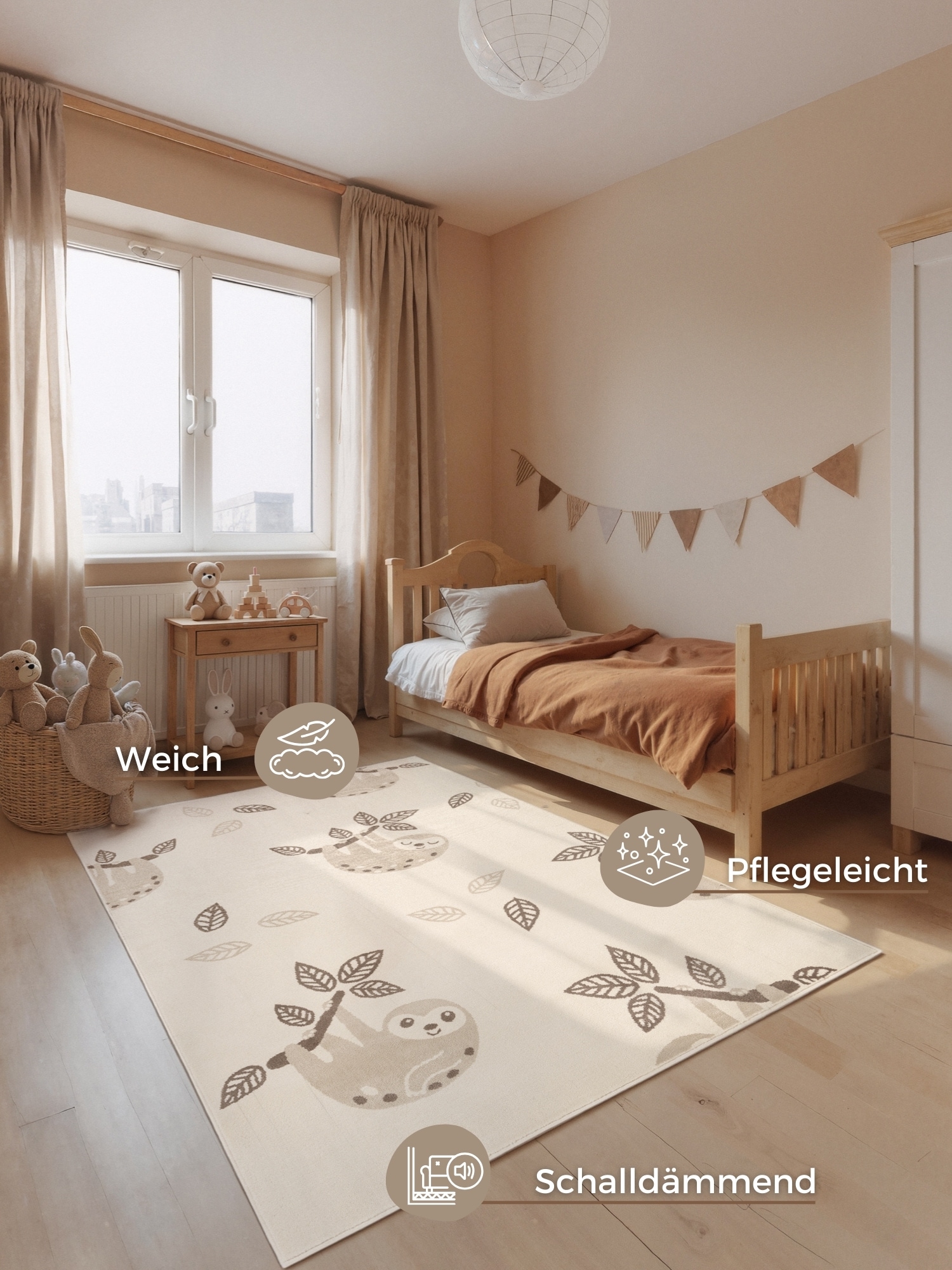 HANSE Home Kinderteppich »Relaxio« rechteckig 10 mm Höhe Pflegeleicht, Weich, Kinderzimmer, Spielteppich, Spielunterlage