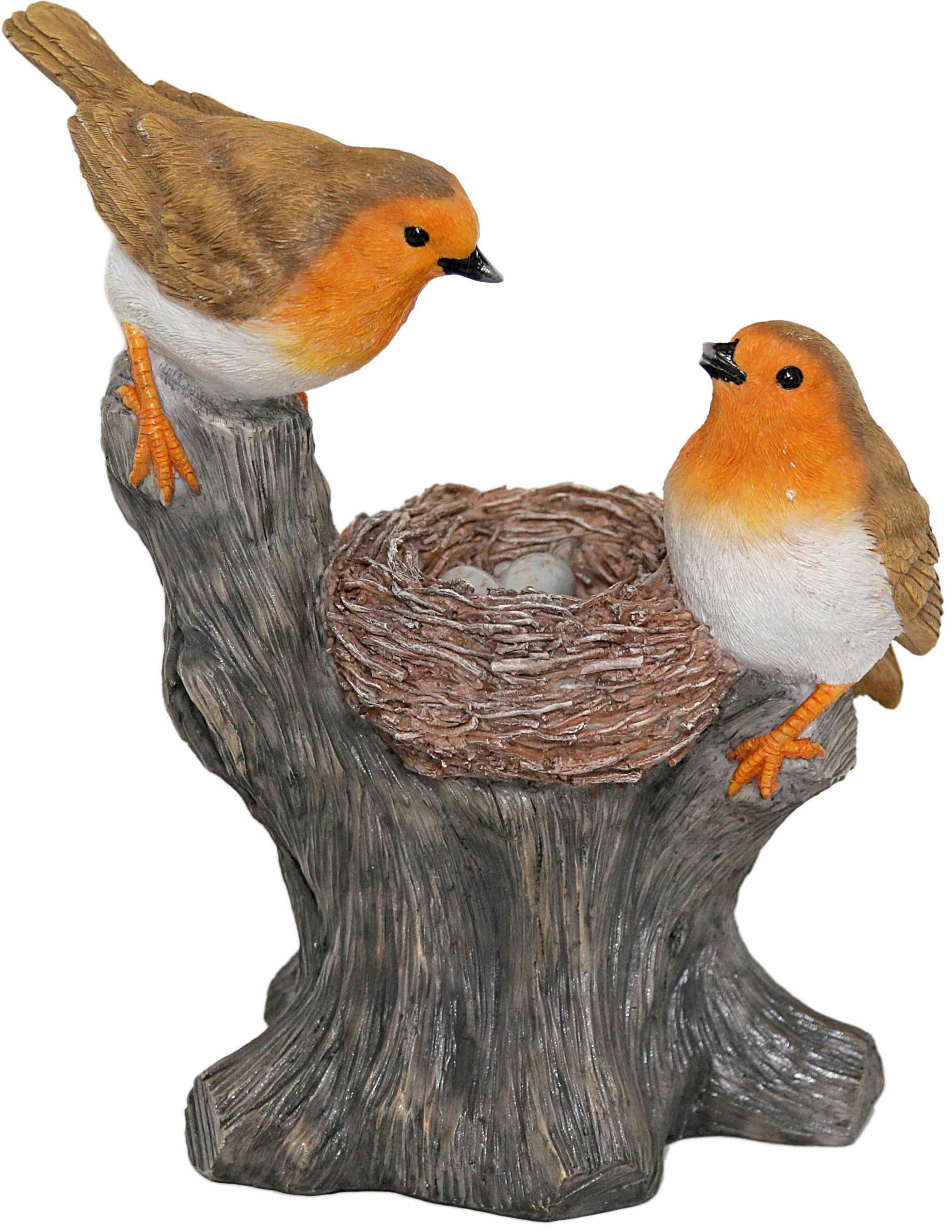 Image of Casa Collection by Jänig Tierfigur »Rotkehlchen mit Nest auf einem Stamm sitzend, Höhe: 26cm«, (1 St.) bei Ackermann Versand Schweiz