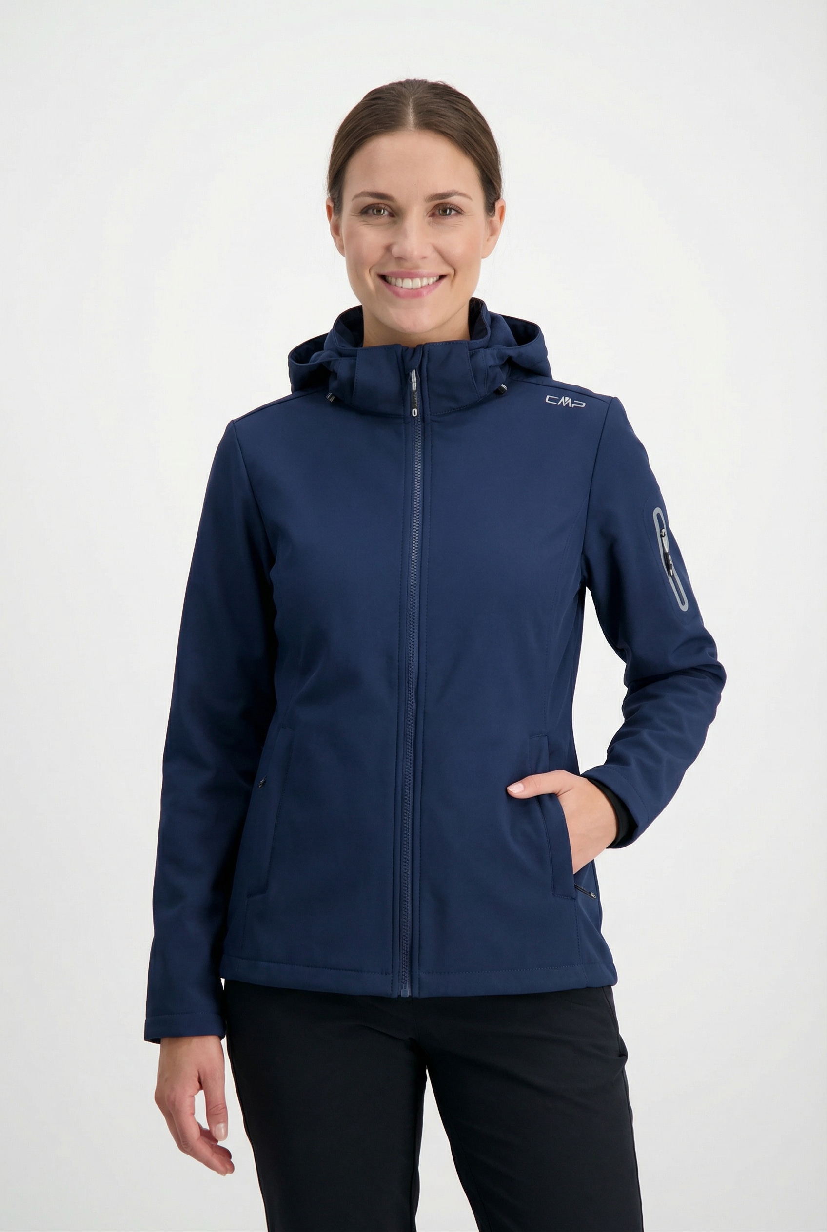 CMP Veste softshell »WOMAN JACKET ZIP HOOD« mit Kapuze sportlicher Stil, wärmend, wind- und wasserabweisend, Übergangsjacke