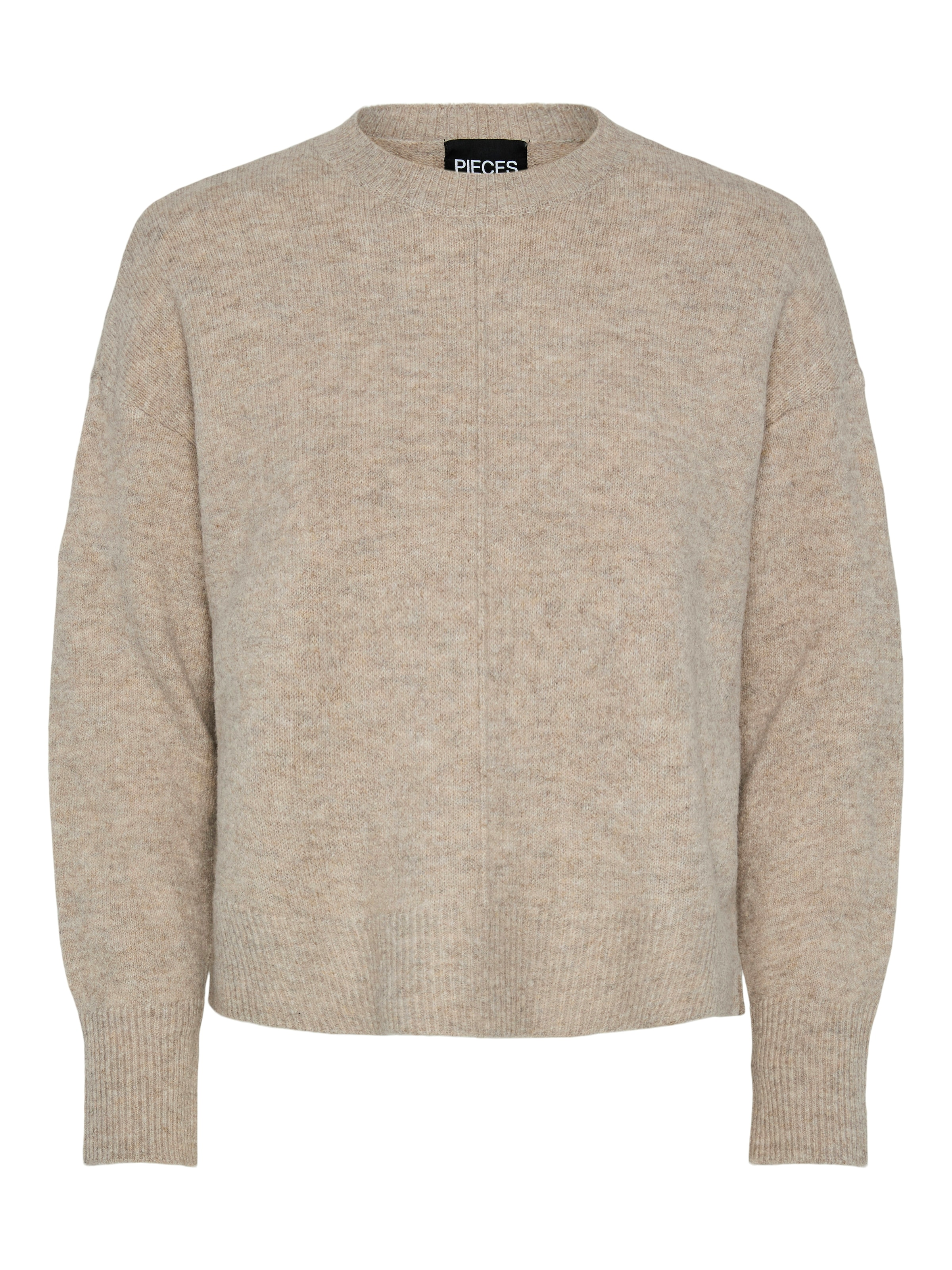 pieces Strickpullover »PCMALOU LS O-NECK CUTLINE KNIT NOOS BC«
