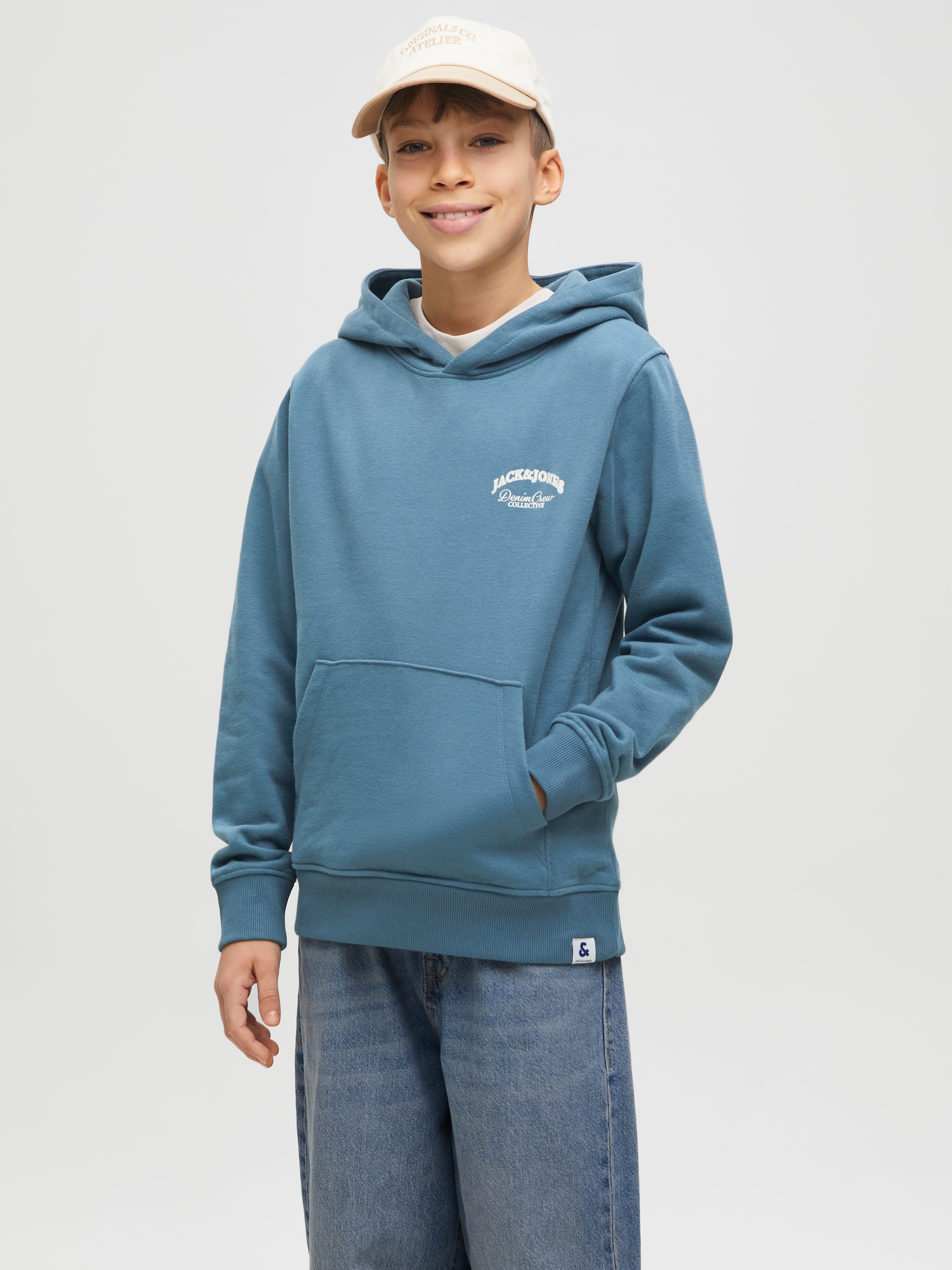 Jack & Jones Junior Kapuzensweatshirt »JJEBRANDES BACKP RELAXED SWEAT H SN JNR«