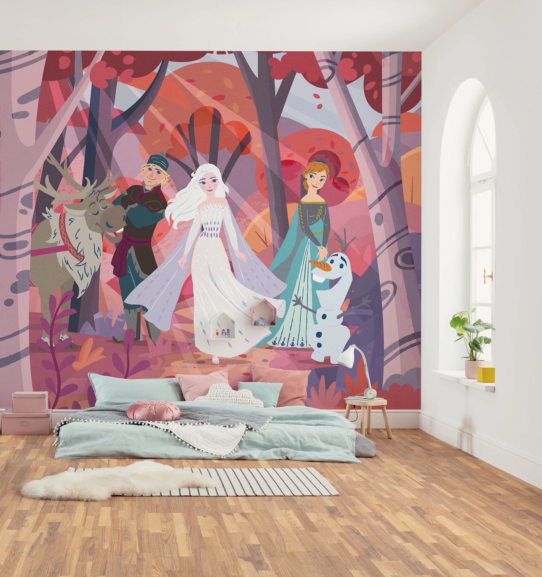 Image of Komar Kindertapete "Disney Frozen Forest Friendship" bedruckt glatt