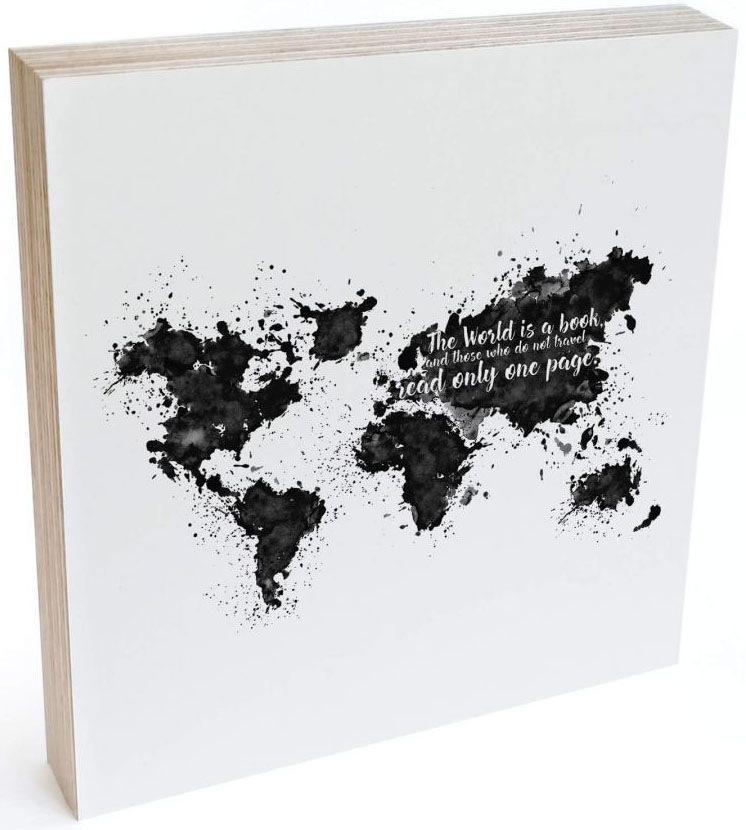 Image of Wall-Art Holzbild »Tischdeko Weltkarte Holzdeko«, (1 St.) bei Ackermann Versand Schweiz
