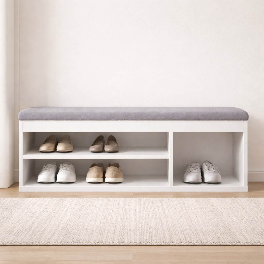 Image of GOODproduct Schuhbank "Schuchschrank 100, Schuhregal, Schuhtruhe, Schuhkommode, Sitzbank" Inkl. bequemem Sitzkissen mit Stauraum darunter