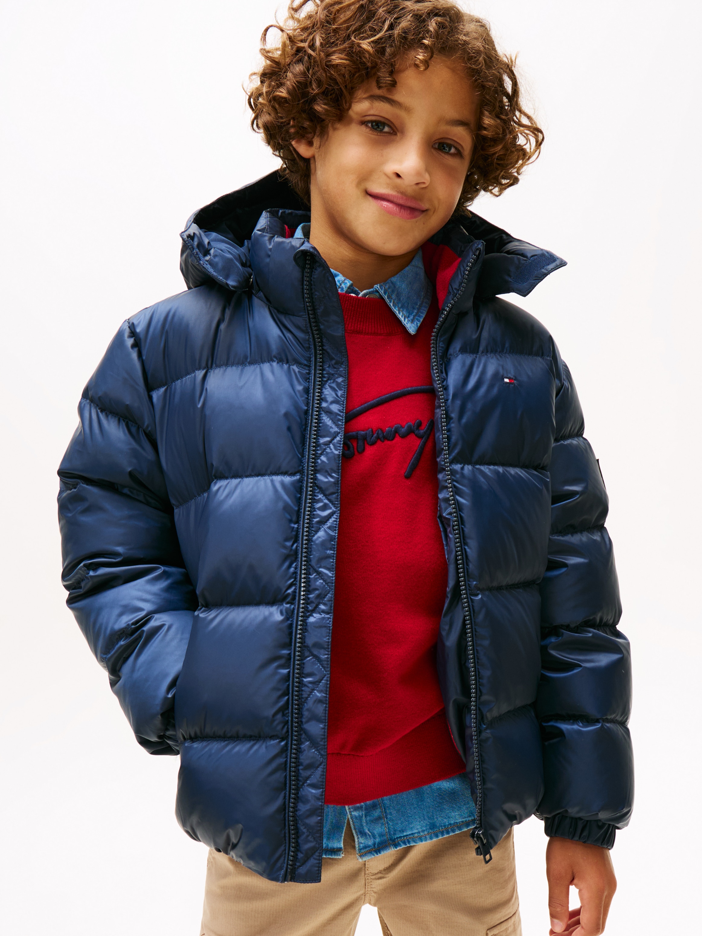Image of Tommy Hilfiger Steppjacke "ESSENTIAL DOWN JACKET" mit Kapuze Kinder bis 16 Jahre