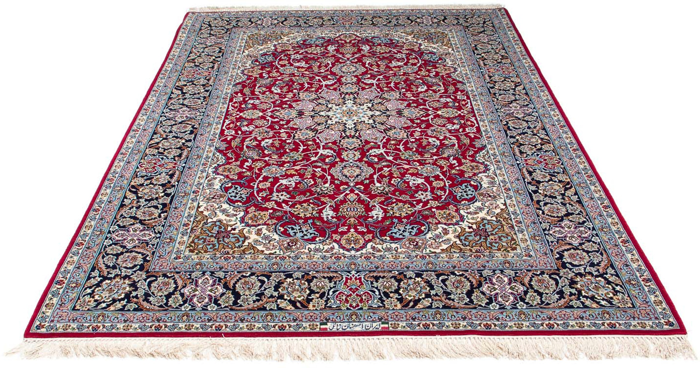 Image of morgenland Orientteppich »Perser - Isfahan - Premium - 240 x 160 cm - rot«, rechteckig, 6 mm Höhe, Wohnzimmer, Handgeknüpft, Einzelstück mit Zertifikat bei Ackermann Versand Schweiz
