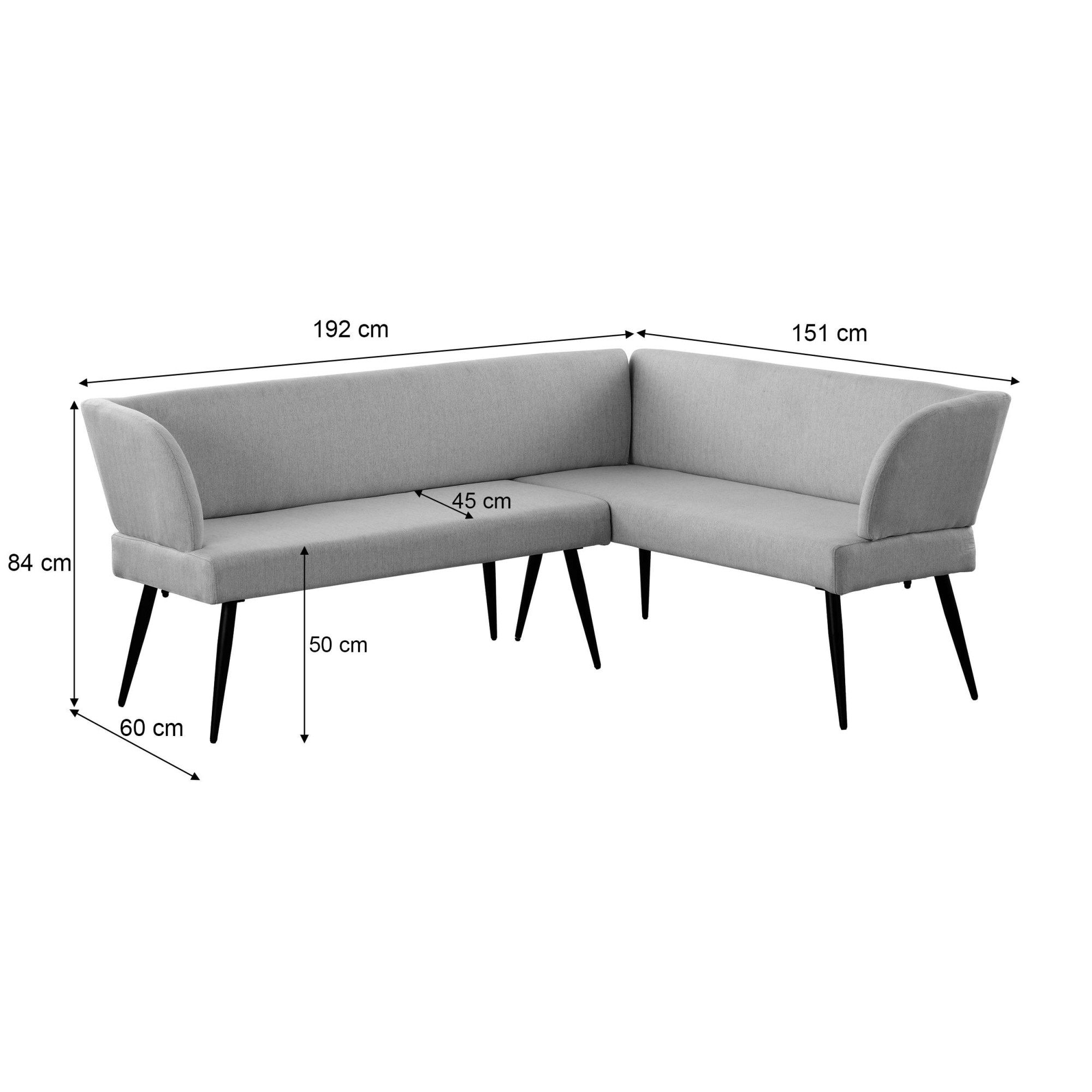 GOODproduct Eckbank »Lena« Sitz mit Federkern, pflegeleichtem Webstoff Bezug, Breite 192 cm