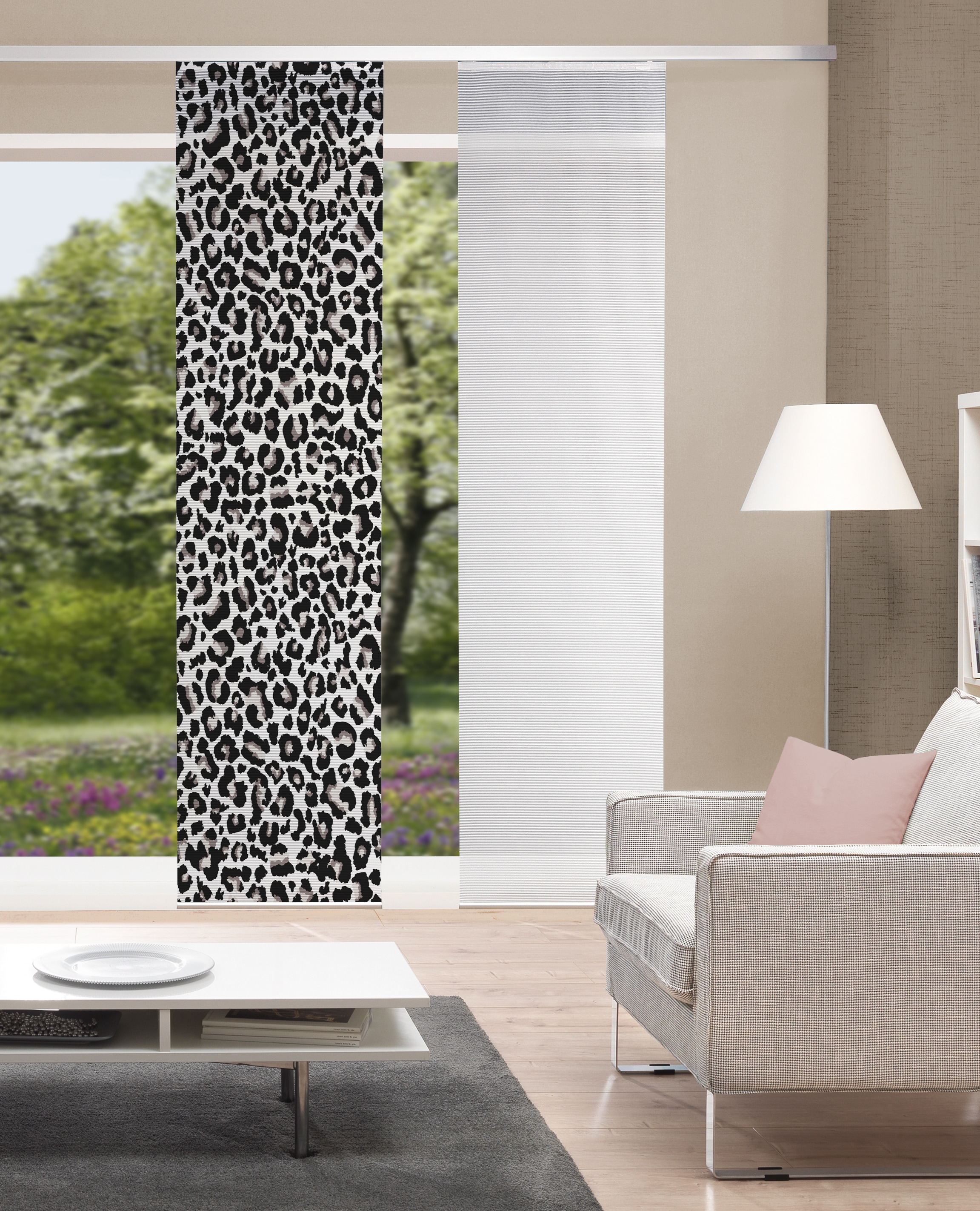 Image of Vision S Schiebegardine "LEOPARD" Paneelwagen 1 Stk. tlg. digital bedruckt