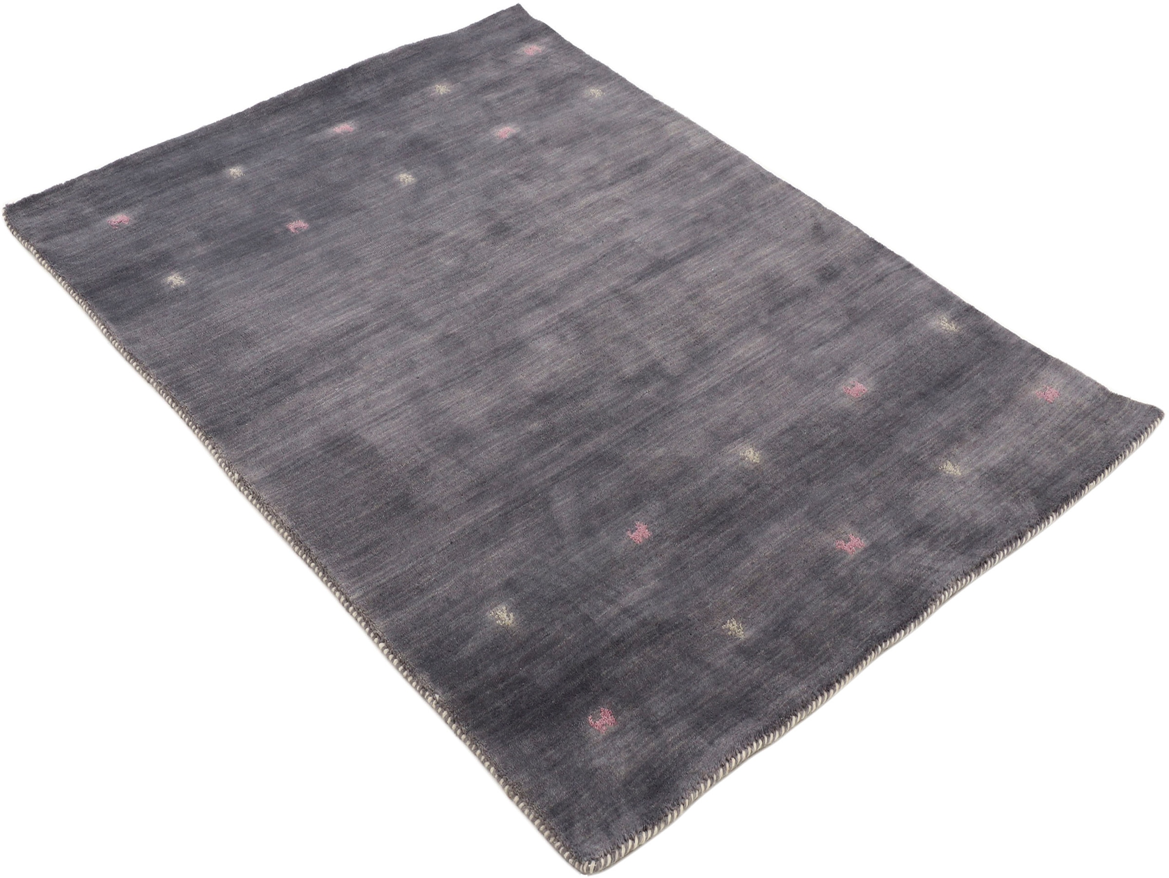 carpetfine Wollteppich »Gabbeh Uni, auch als Läufer erhältlich«, rechteckig, 15 mm Höhe, reine Wolle, handgewebt, Gabbeh Loom Tiermotiv, grosse Farbauswahl