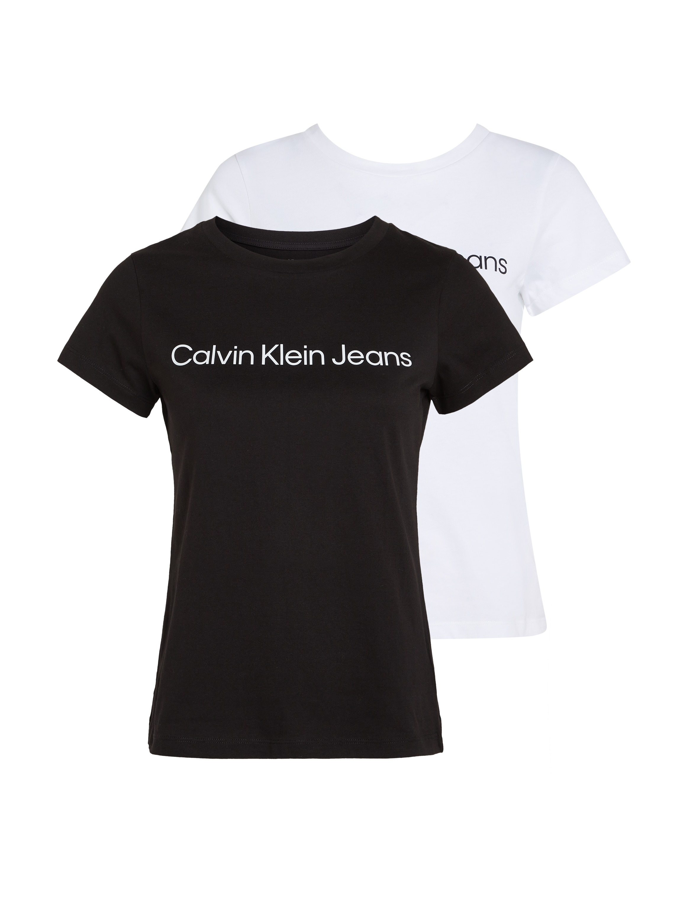 Calvin Klein Jeans T-Shirt »INSTITUTIONAL LOGO 2-PACK TEE«, mit Logoschriftzug