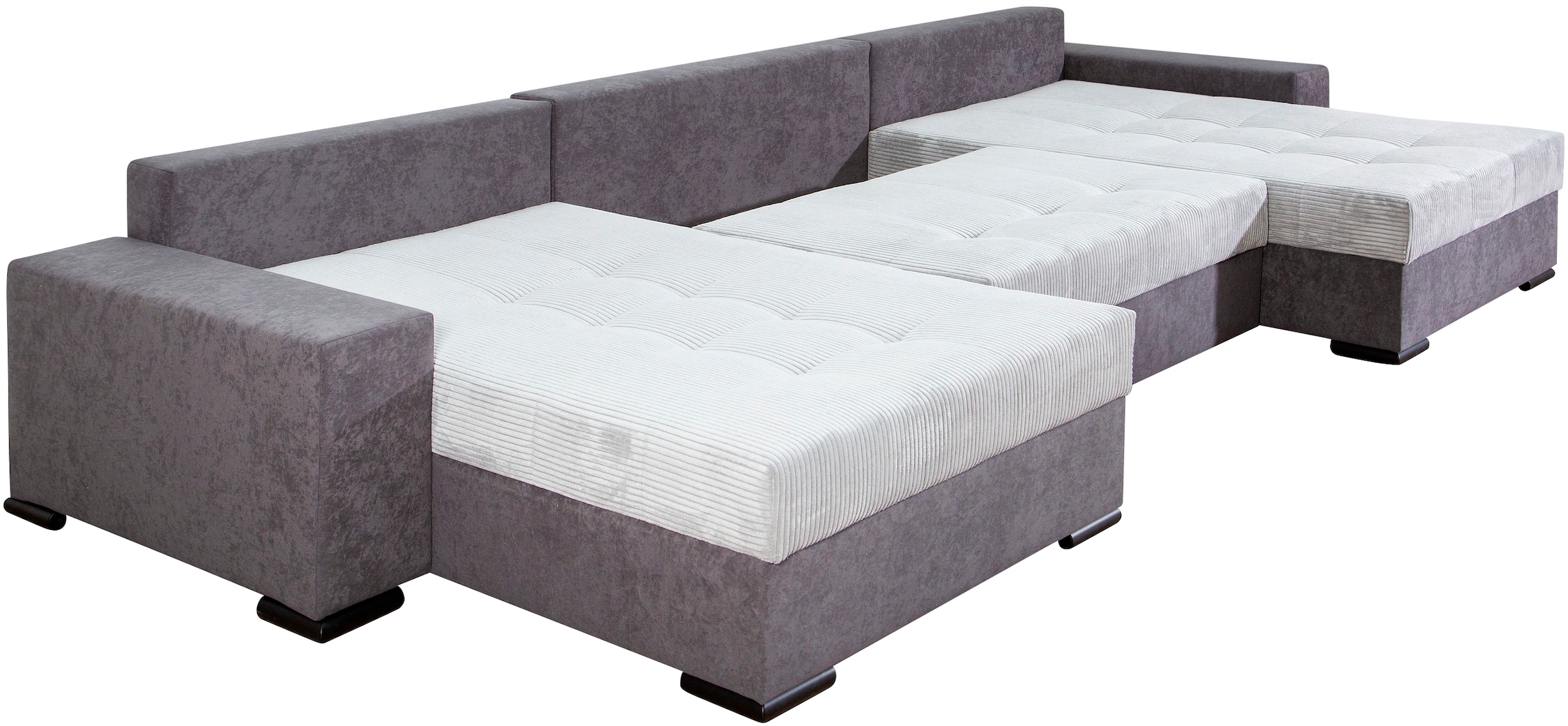 COLLECTION AB Wohnlandschaft »XXXL-Josy Relax U-Form Breite 352 cm, mit 2 gleich grossen Recamieren«, inkl. Bettfunktion, Bettkasten, mit 4 Rückenkissen in zwei Grössen