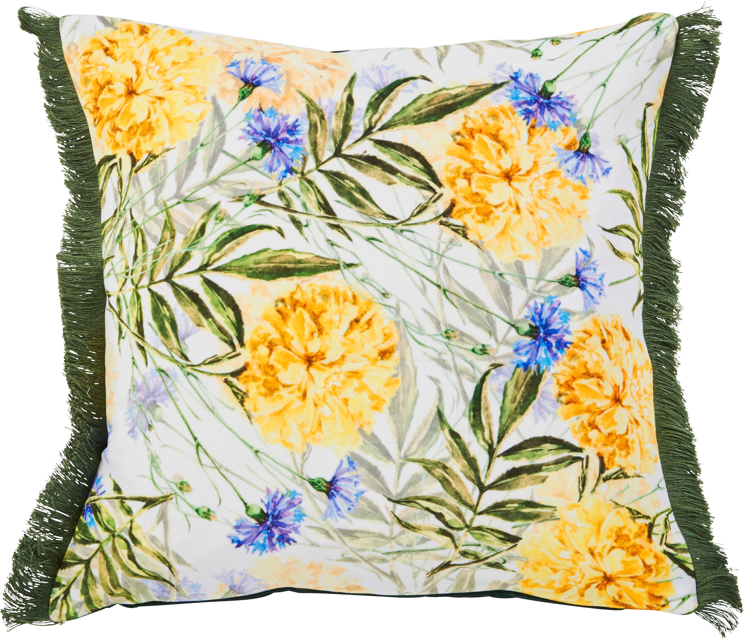 Image of done. Dekokissen "Fringe Corn Flowers" bedruckt, Reissverschluss, Kissenhüle ohne Füllung, 1 Stück