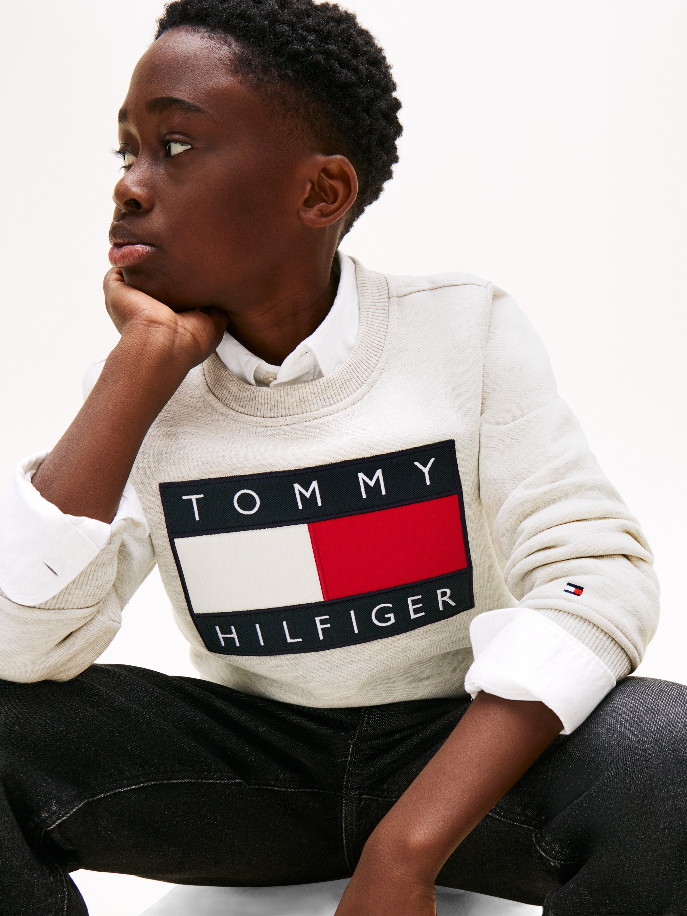 Tommy Hilfiger Sweatshirt , Kinder bis 16 Jahre, mit Rundhalsausschnitt
