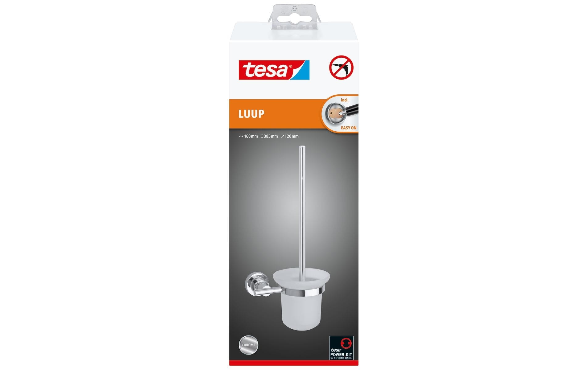 tesa WC-Garnitur, aus Glas-Metall