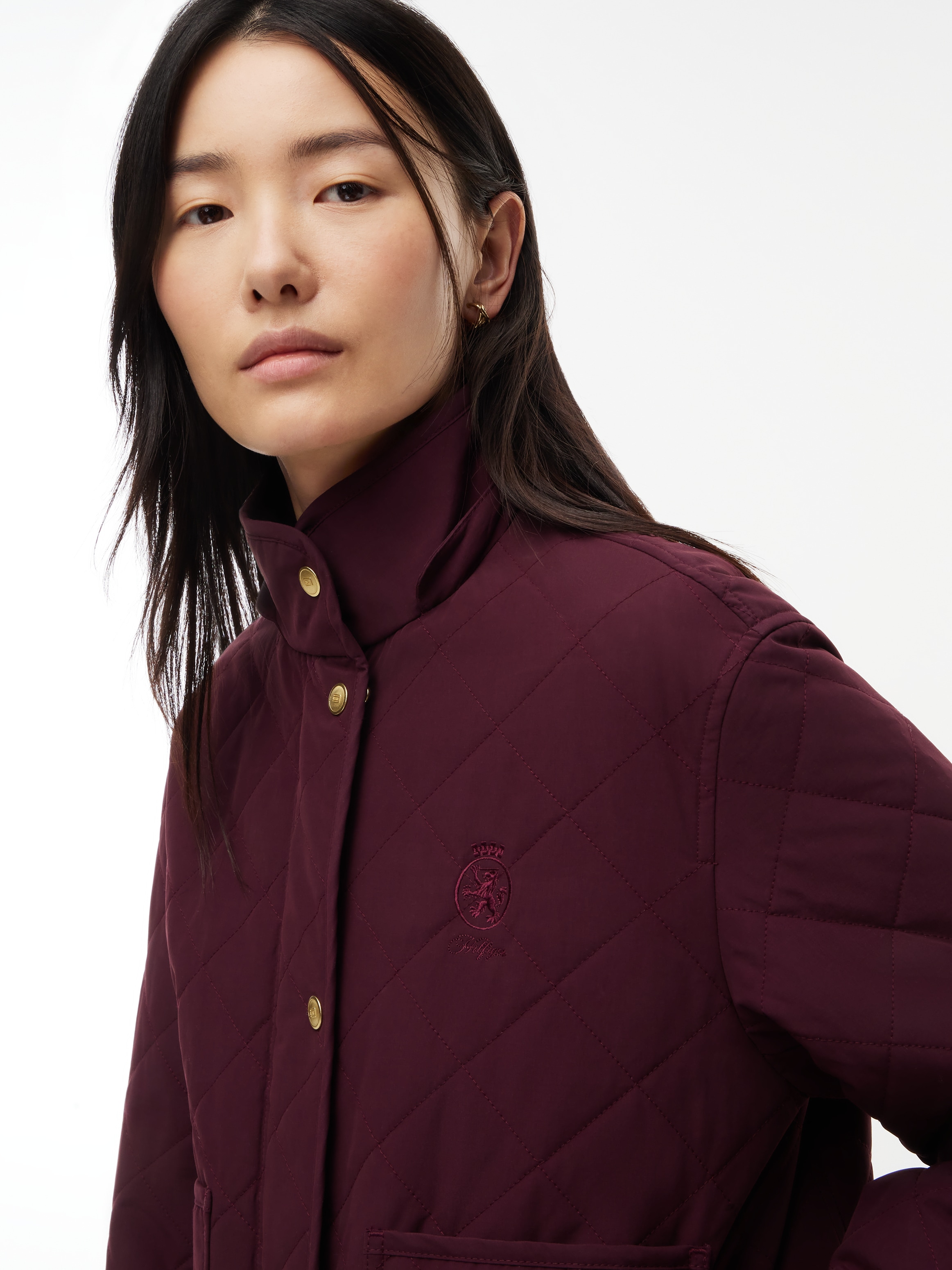 Tommy Hilfiger Veste matelassée »QUILTED HOOD JACKET« avec capuche mélange de coton
