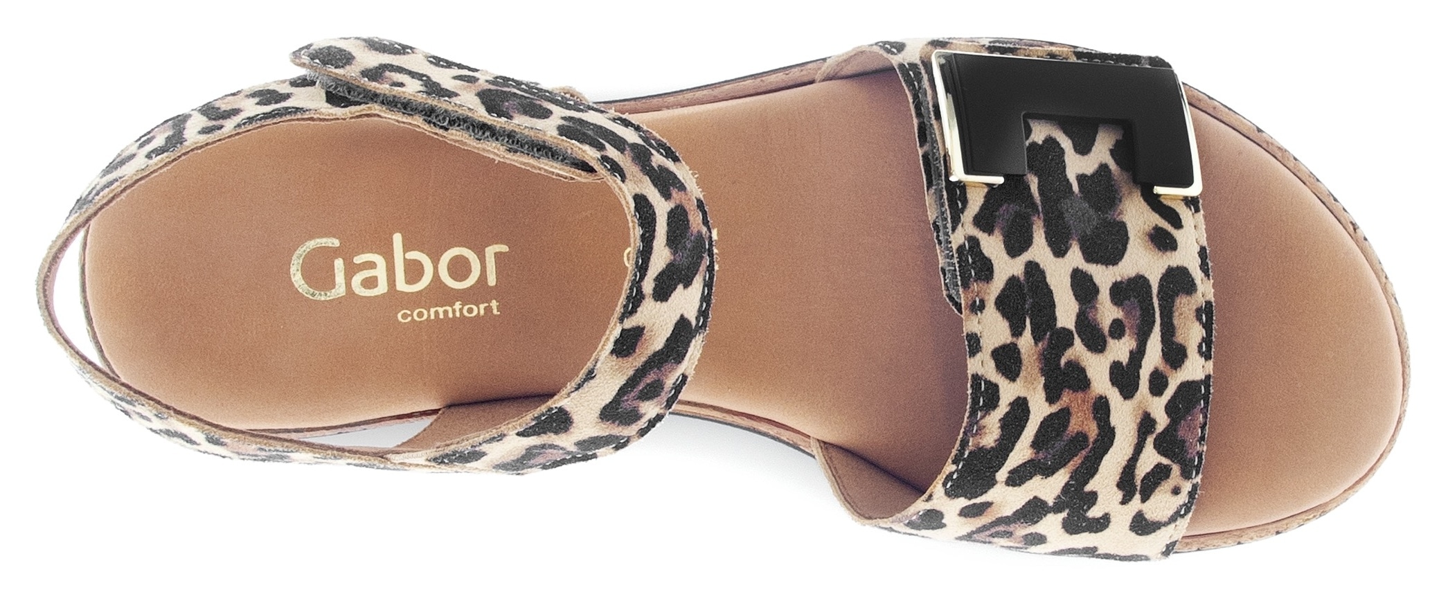 Gabor Sandales compensées »GENUA«  , Riemchensandale, Komfortschuh, Schmuckelement, G-Weite