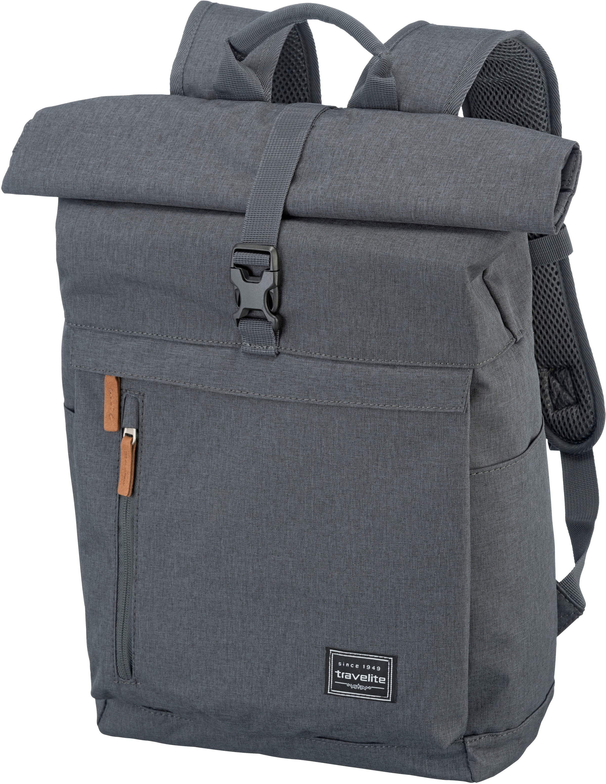 travelite Daypack »BASICS Rollup Rucksack«, Freizeitrucksack Wanderrucksack Reiserucksack Trolley-Aufsteck-System