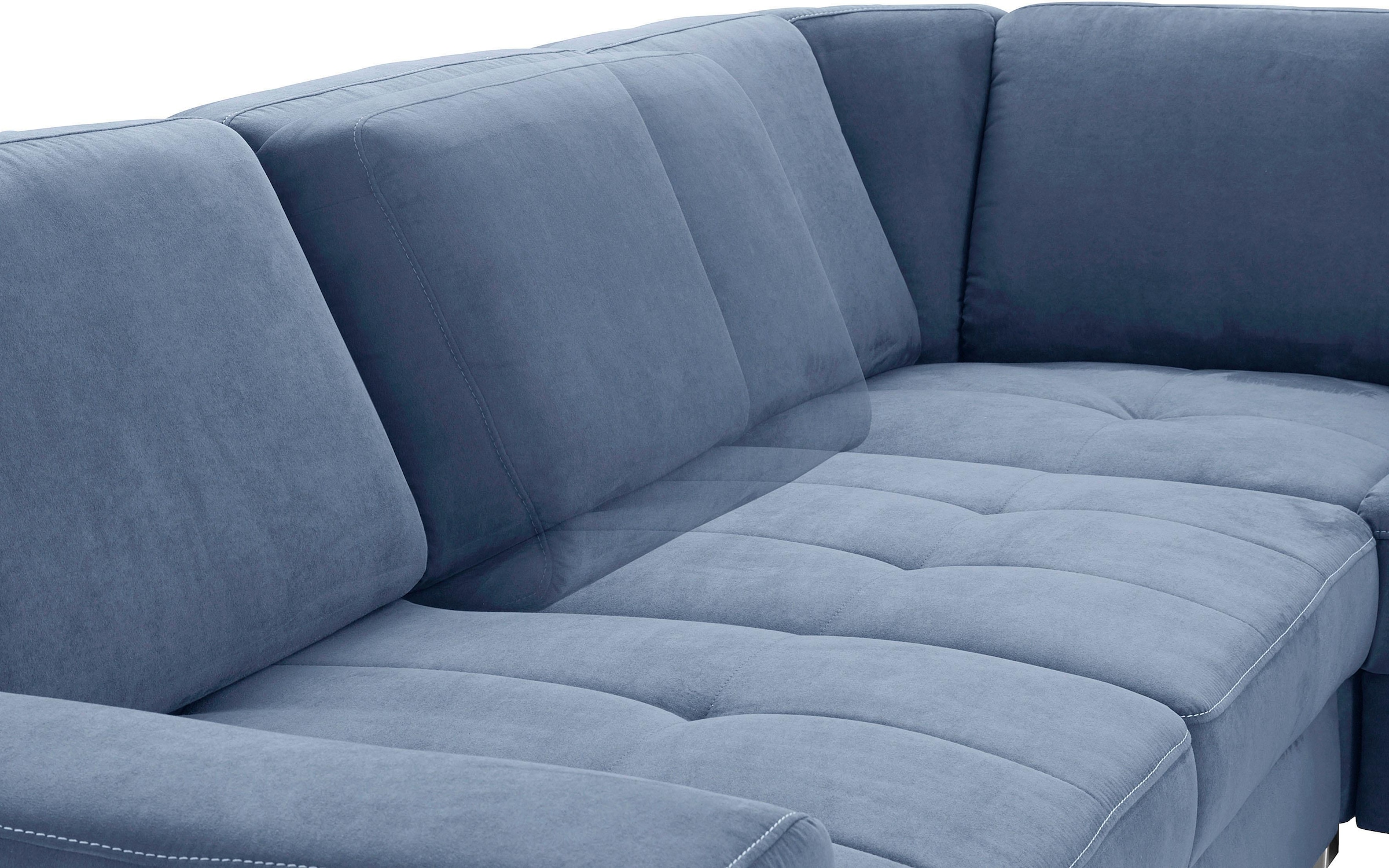 sit&more Ecksofa »Santorini L-Form« mit Federkern und Sitztiefenverstellung, wahlweise mit Bettfunktion