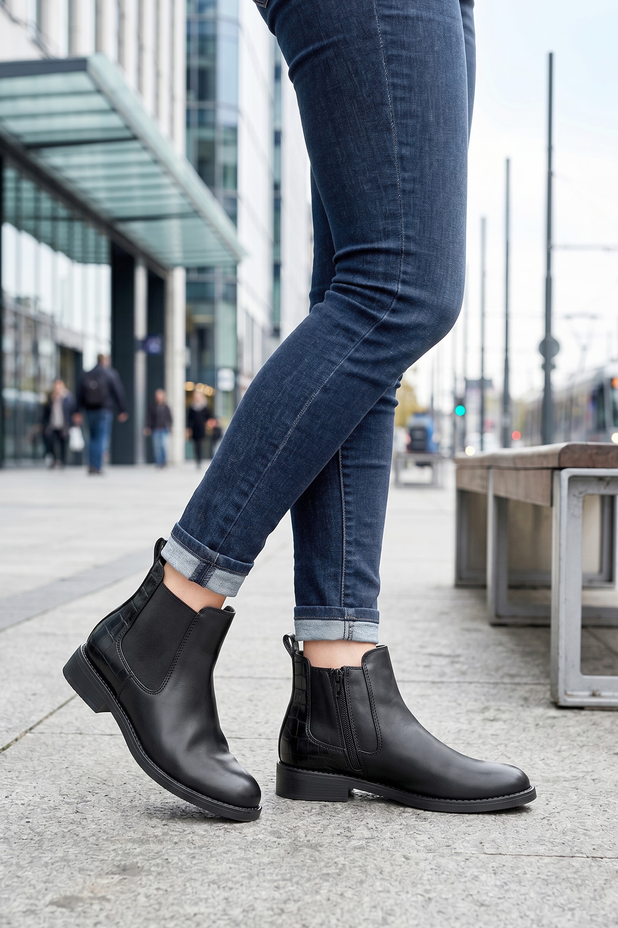 Aniston SHOES Bottines chelsea  bottines avec garniture croco - NOUVELLE COLLECTION