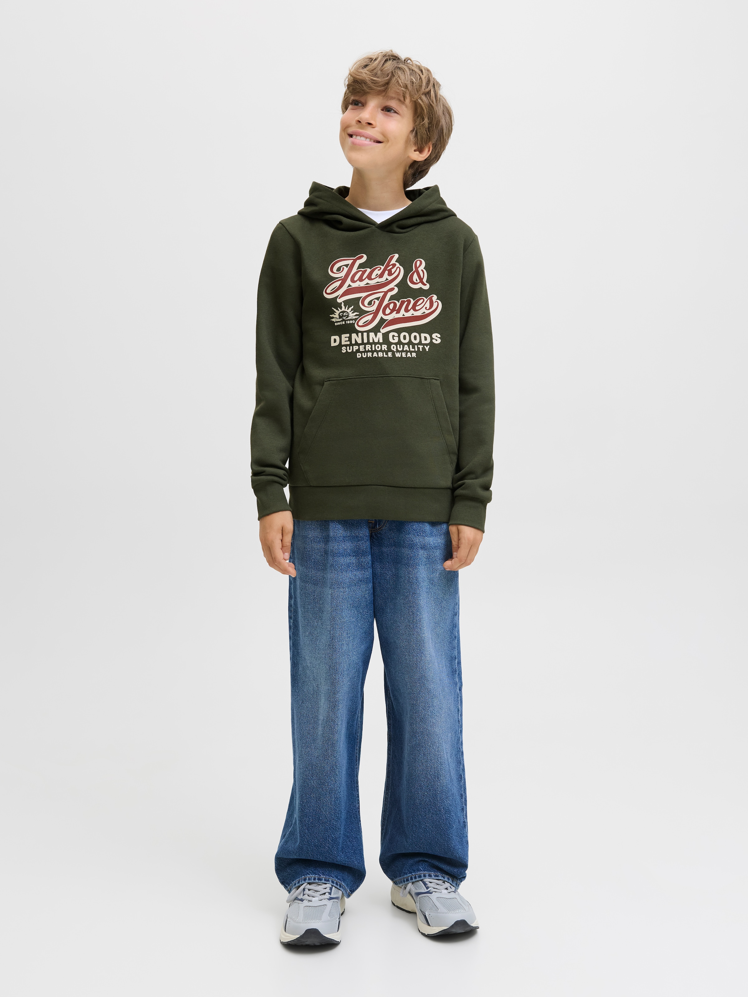 Jack & Jones Junior Kapuzensweatshirt »JJELOGO SWEAT HOOD 2 COL AW25 NOOS JNR«