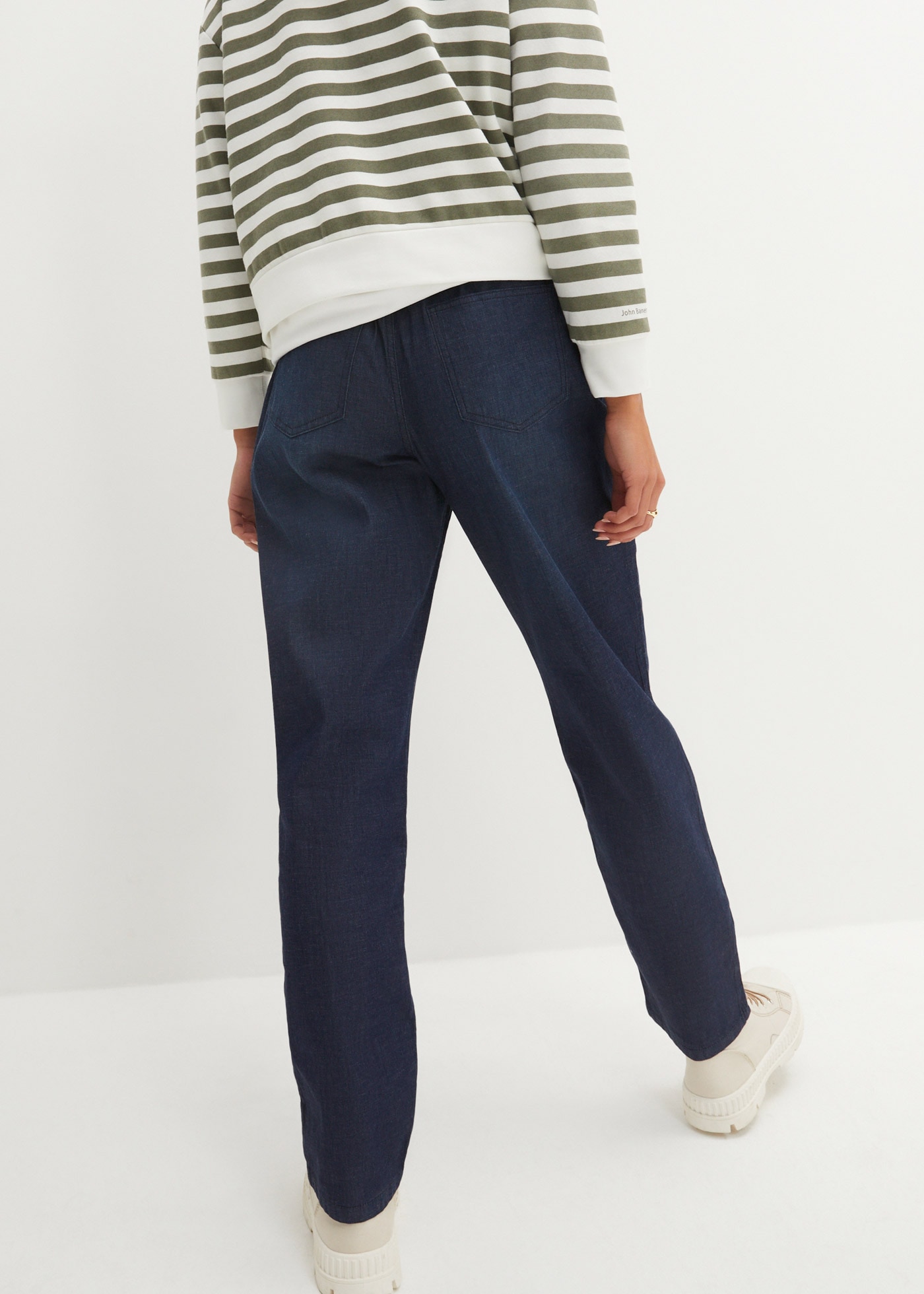 bonprix Schlupfjeans Packung, 2 Stk. lockere loose fit Passform, elastischer Bund mit Kordelzug