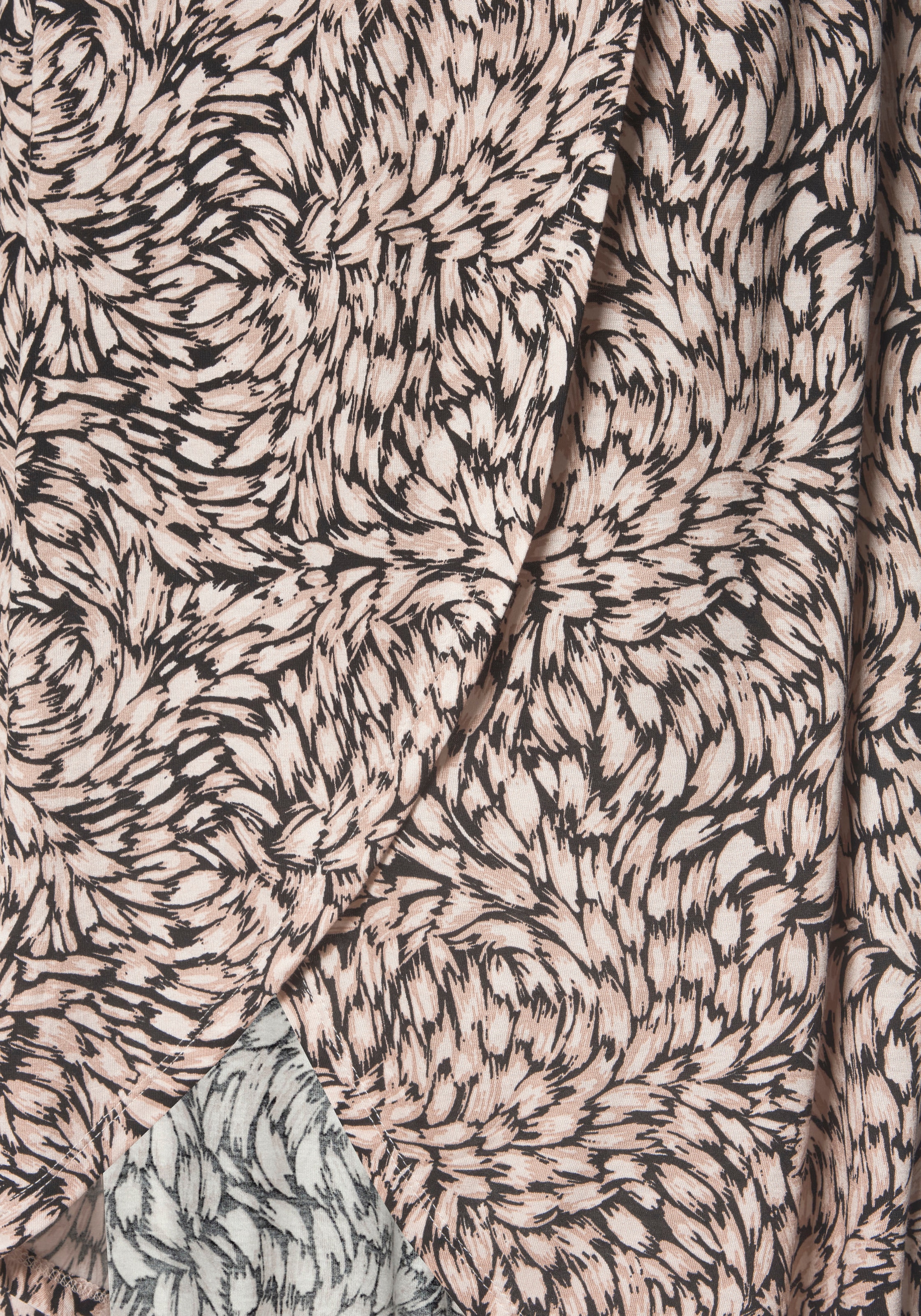Buffalo Jupe en jersey mit Alloverprint, sommerlicher Maxirock in Wickeloptik