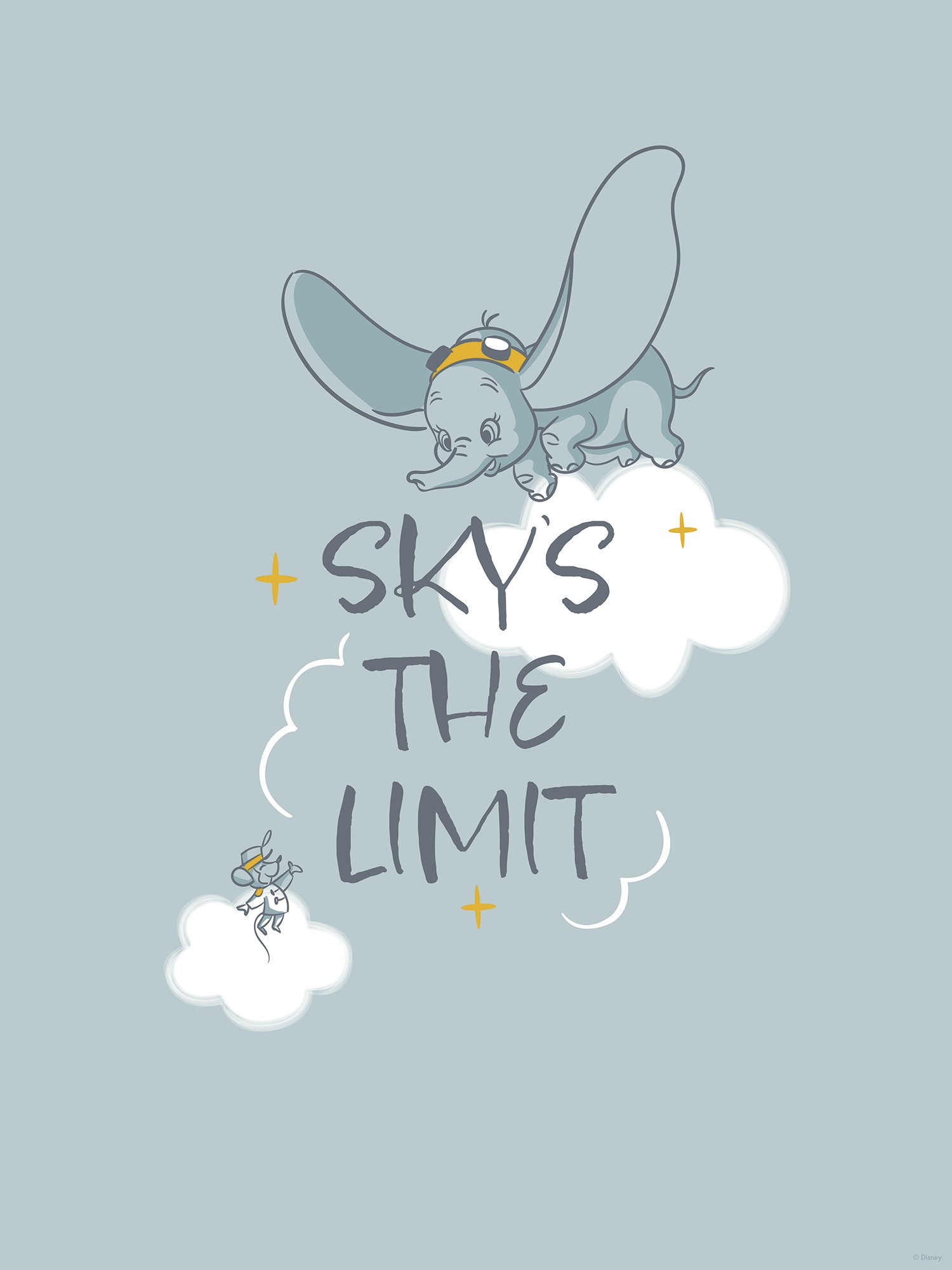 Komar Wandbild »Disney Dumbo Sky`s the Limit«, Disney, (Set, 1 St.), 30 x 40 cm (Breite x Höhe) - Kinderzimmer, Dekoration