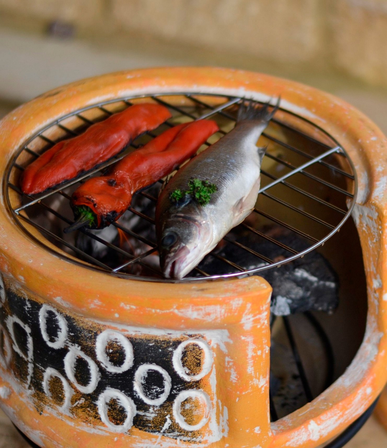 Buschbeck Grillkamin »Mexiko-Grill-Kamin Circle«, BxTxH: 36x36x50 cm