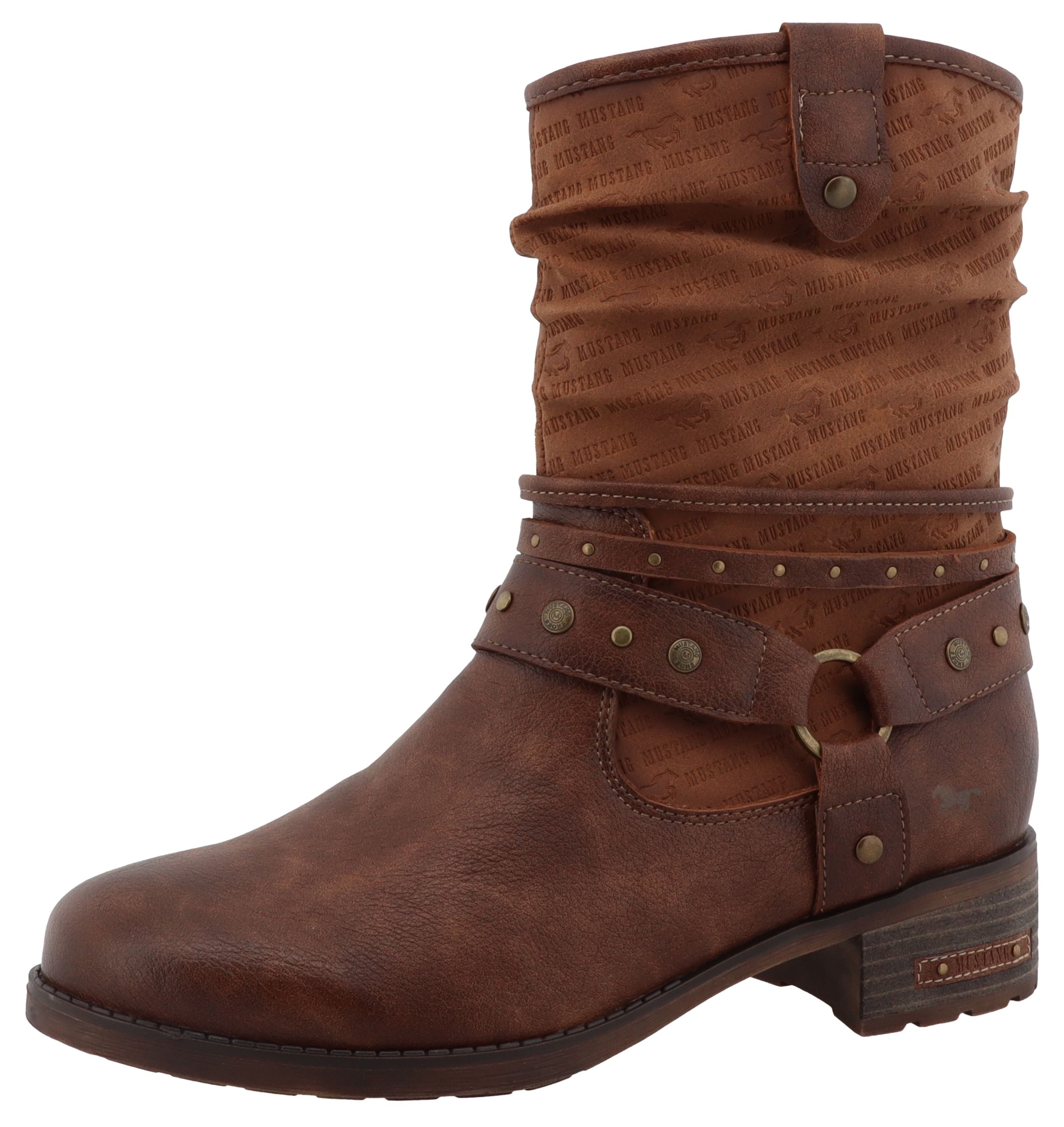 Image of Mustang Shoes Winterboots "Fabienne" Stiefelette, Westernboots im Used-Look