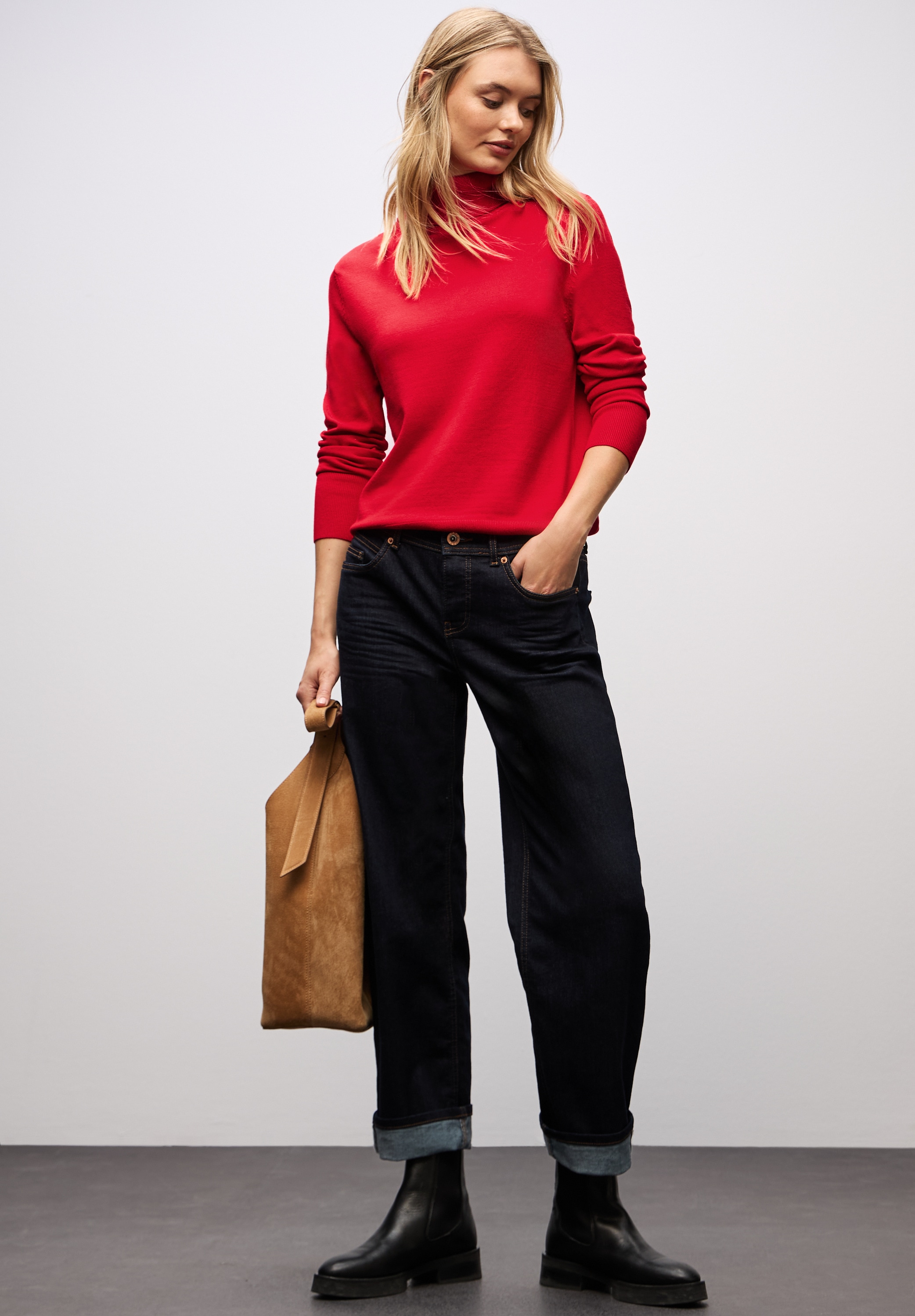 STREET ONE Pull à col roulé mit Viskose