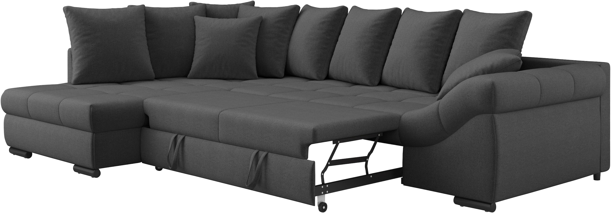 Mr. Couch Ecksofa »Pietro, L-Form, mit Bett, wahlweise mit Kaltschaum« mit Bett und wahlweise mit Kaltschaum