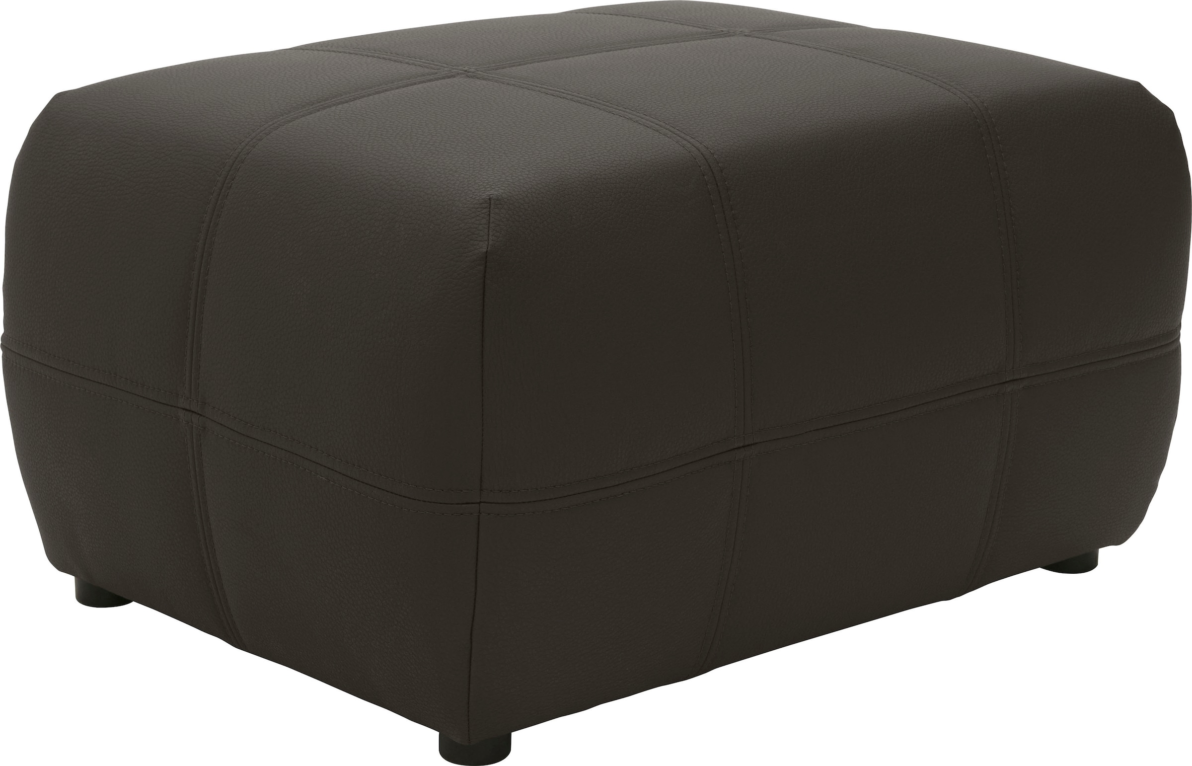 Image of DOMO collection Hocker "BRANDON, komfortabel" kleine Ausführung, passend zu "Brandon" in Leder und Luxus-Kunstleder