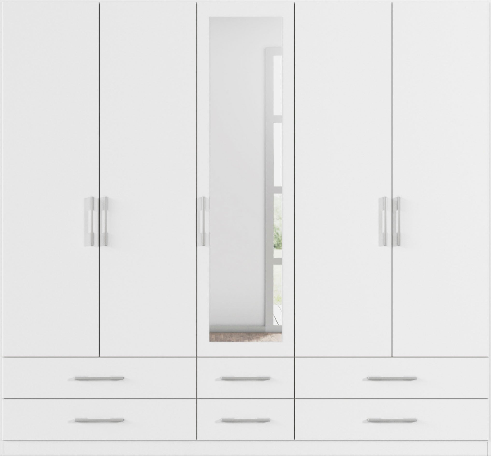 rauch Armoires à vêtements »Schrank Garderobe Wäscheschrank HERSBRUCK in 2 Breiten« Breiten: 226 oder 271 cm, Höhe 210 cm,  mit 6 grosszügigen Schubladen sowie Spiegeltüren MADE IN GERMANY