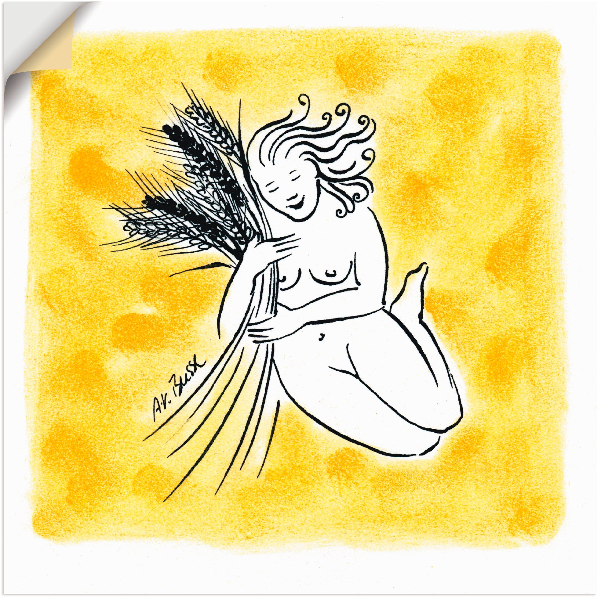 Image of Artland Wandbild »Serie Sternzeichen Jungfrau«, Sternzeichen, (1 St.), in vielen Grössen & Produktarten -Leinwandbild, Poster, Wandaufkleber / Wandtattoo auch für Badezimmer geeignet bei Ackermann Versand Schweiz