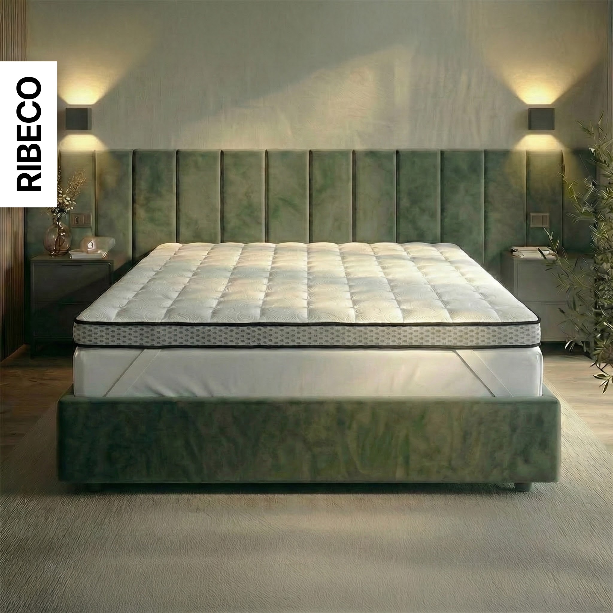 RIBECO Topper "Aaron MINI, Topper 90x200 cm,140x200, 180x200 cm & mehr" Matratze, Boxspringbett geeignet, ergonomisch, Made in EU, RG 40