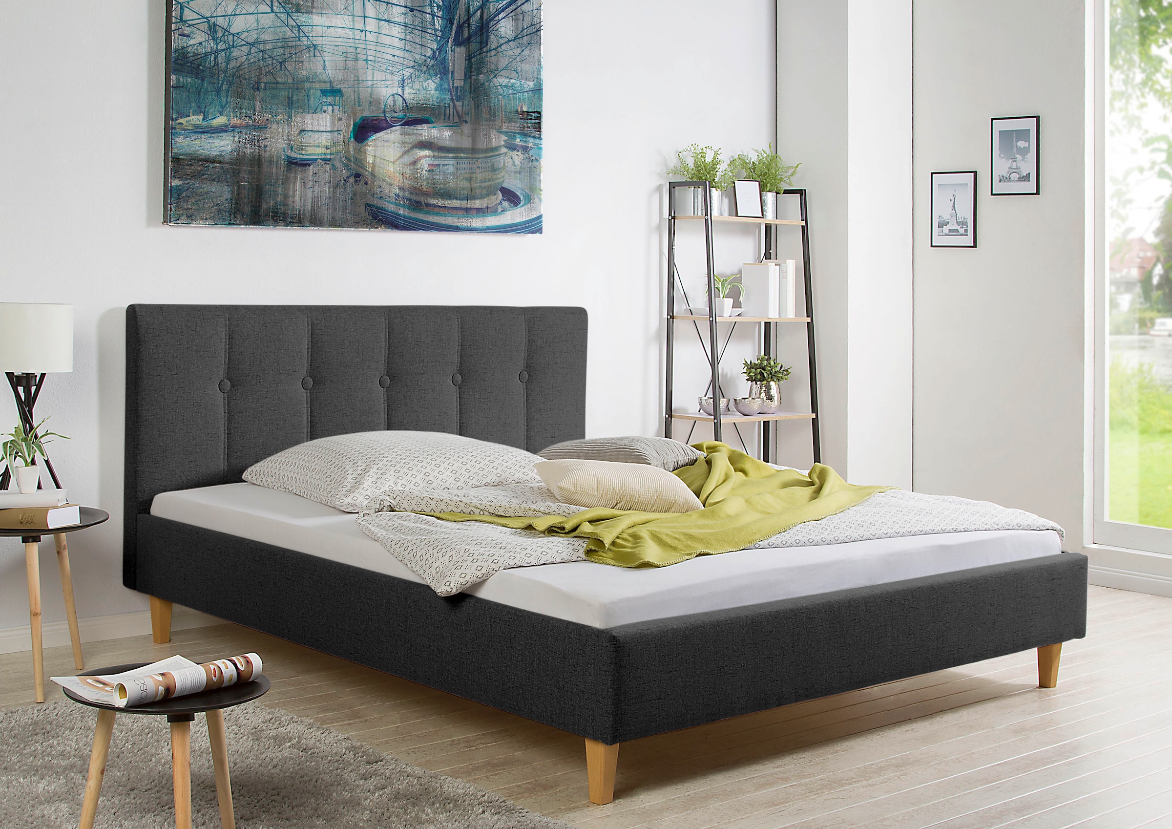 Maintal Polsterbett "Leesburg" Bettseiten zerlegt, ohne Bettkasten