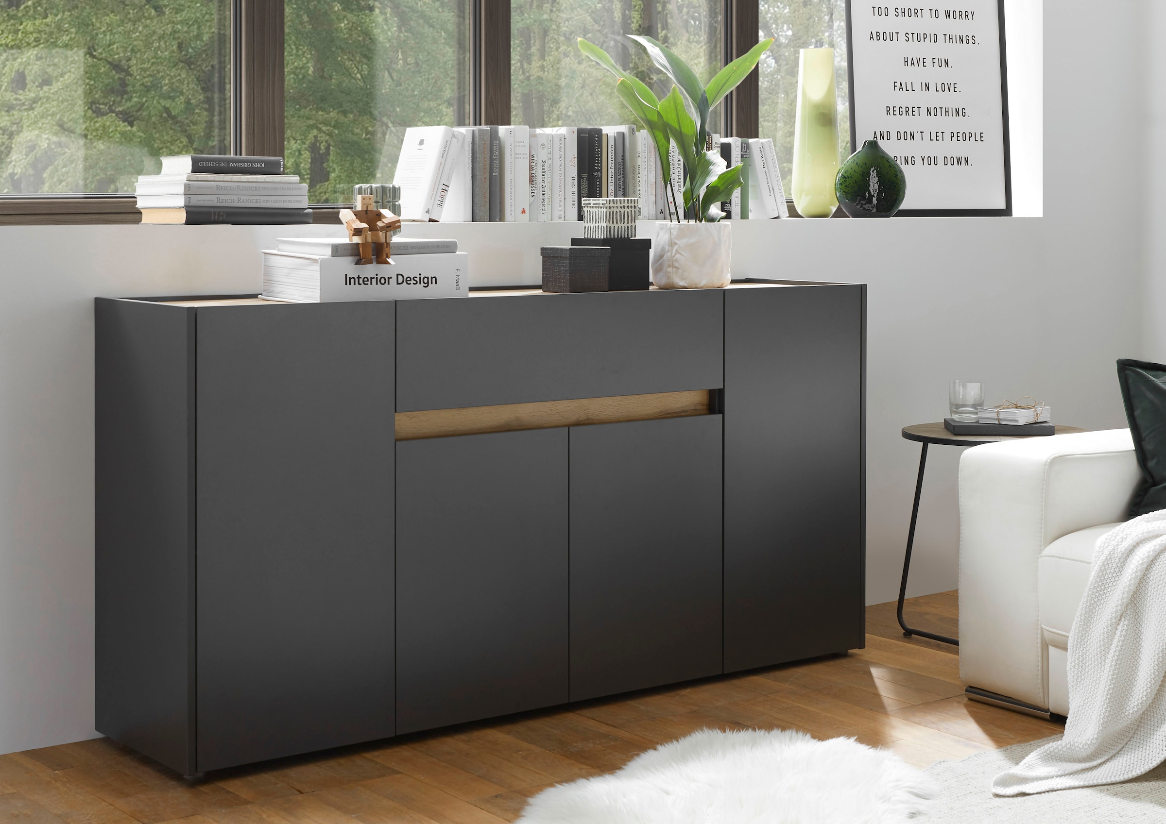 Home affaire Sideboard "City/Giron" Breite ca. 170 cm