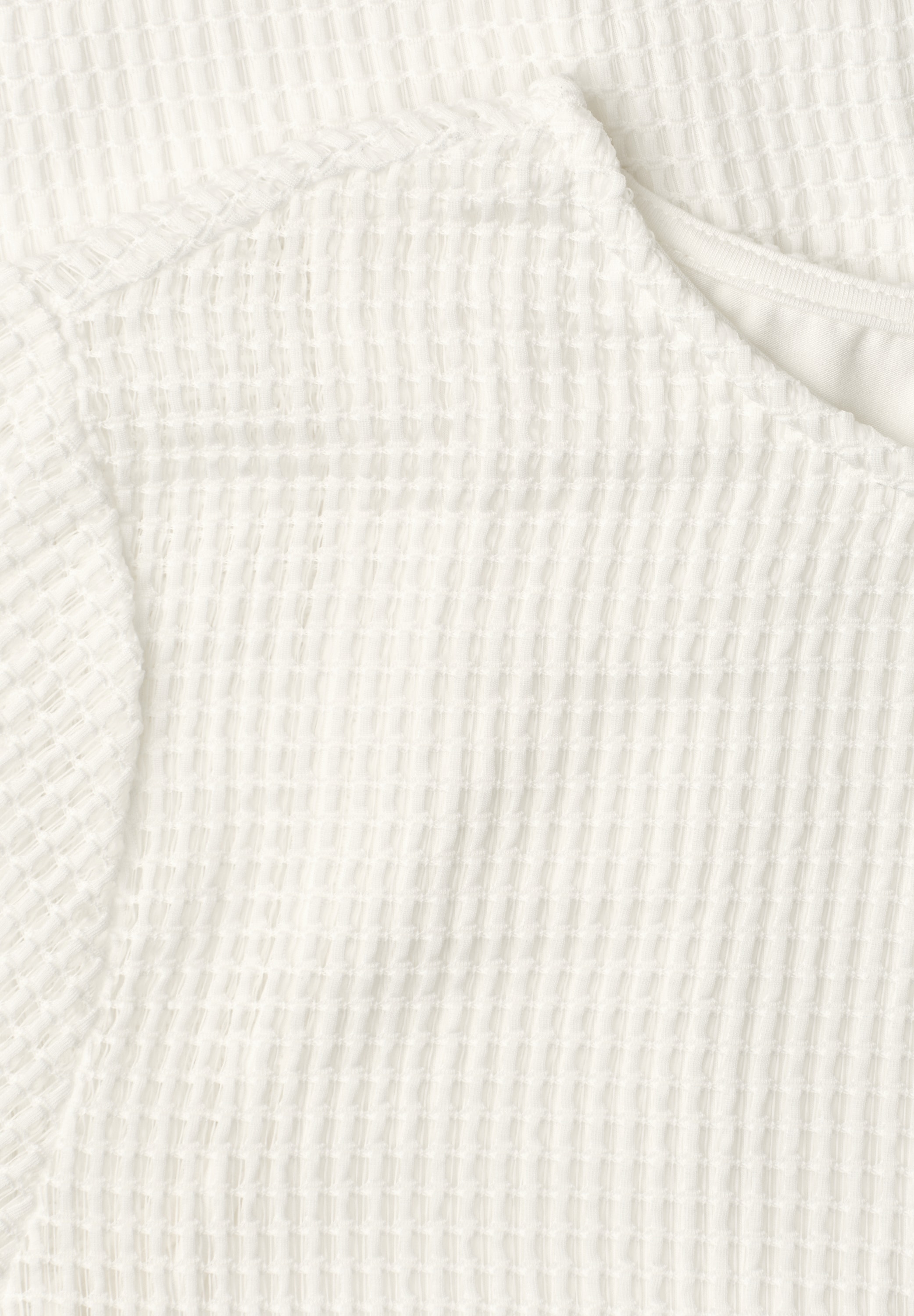 STREET ONE T-shirt 2 en 1 Sommershirt aus Mesh mit U-Boot-Ausschnitt