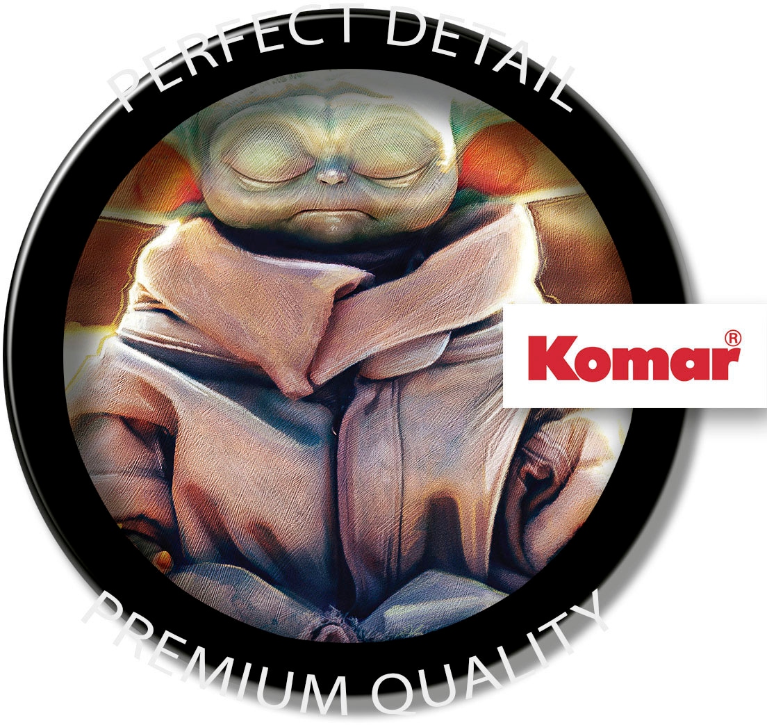 Komar Leinwandbild »The Mandalorian Grogu Meditation King - Grösse 40 x 30 cm«, Disney, (1 St., 40 x 30 cm (Breite x Höhe), Keilrahmenbild mit Echtholzrahmen, Kinderzimmer