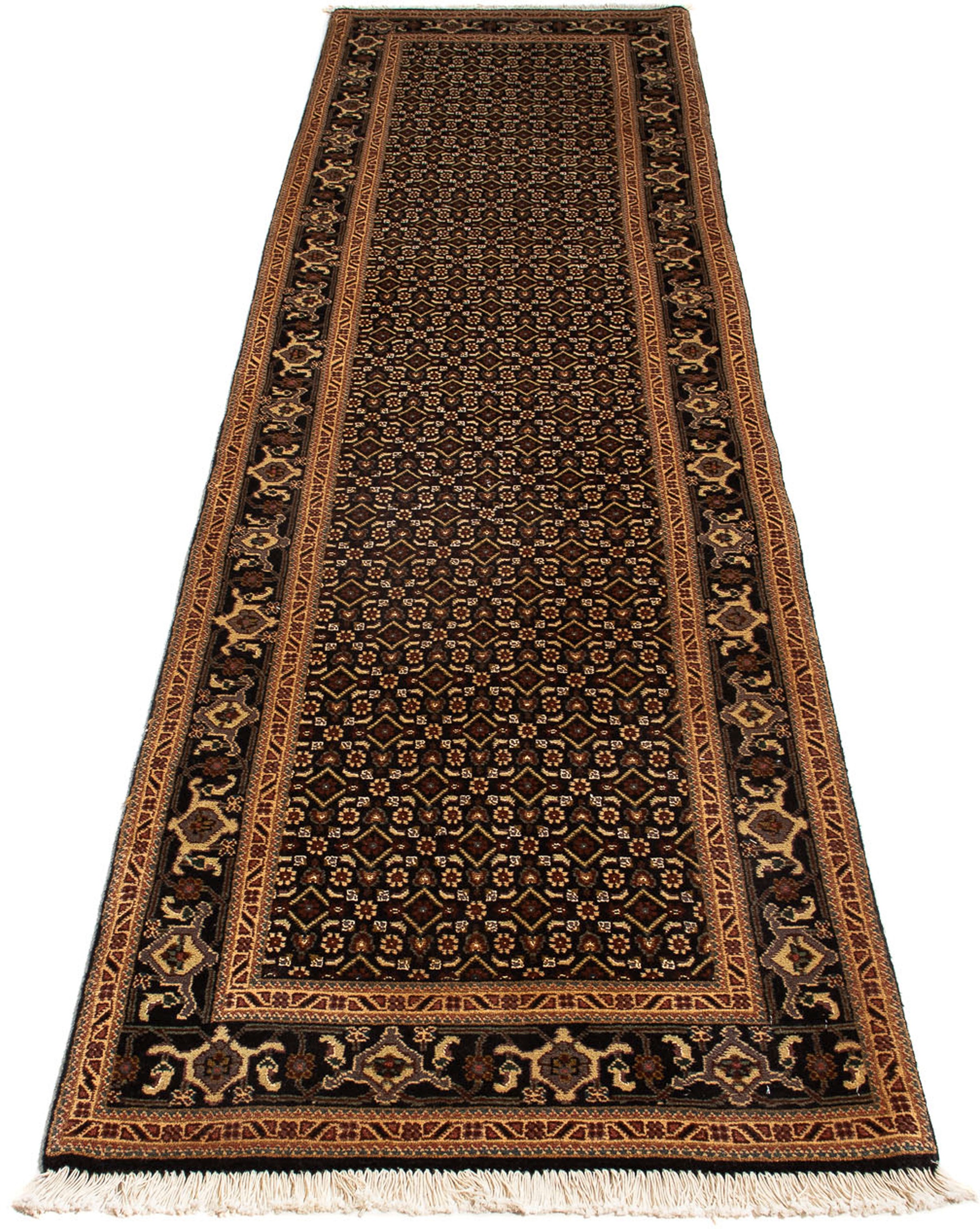 morgenland Orientteppich »Perser - Täbriz - 292 x 68 cm - mehrfarbig«, rechteckig, Wohnzimmer, Handgeknüpft, Einzelstück mit Zertifikat