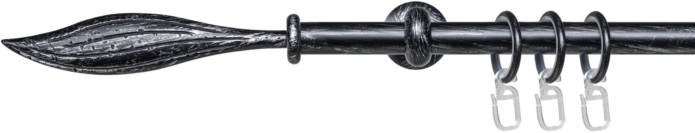 Image of Liedeco Gardinenstange "Esp Blatt" Ø 16 mm 1 läufig-läufig Fixmass 1-läufig im Fixmass Ø 16 mm